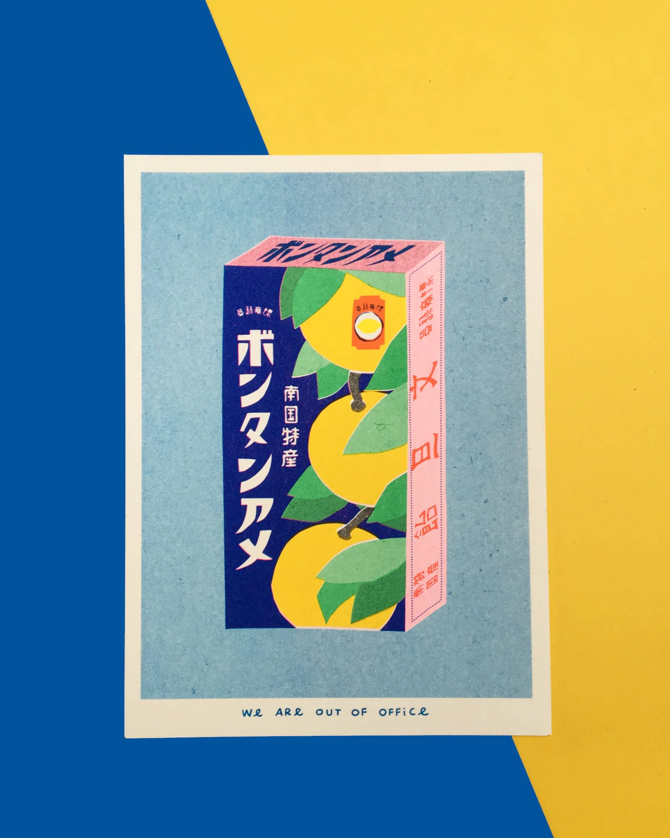 Risografi tryk af en japansk slik