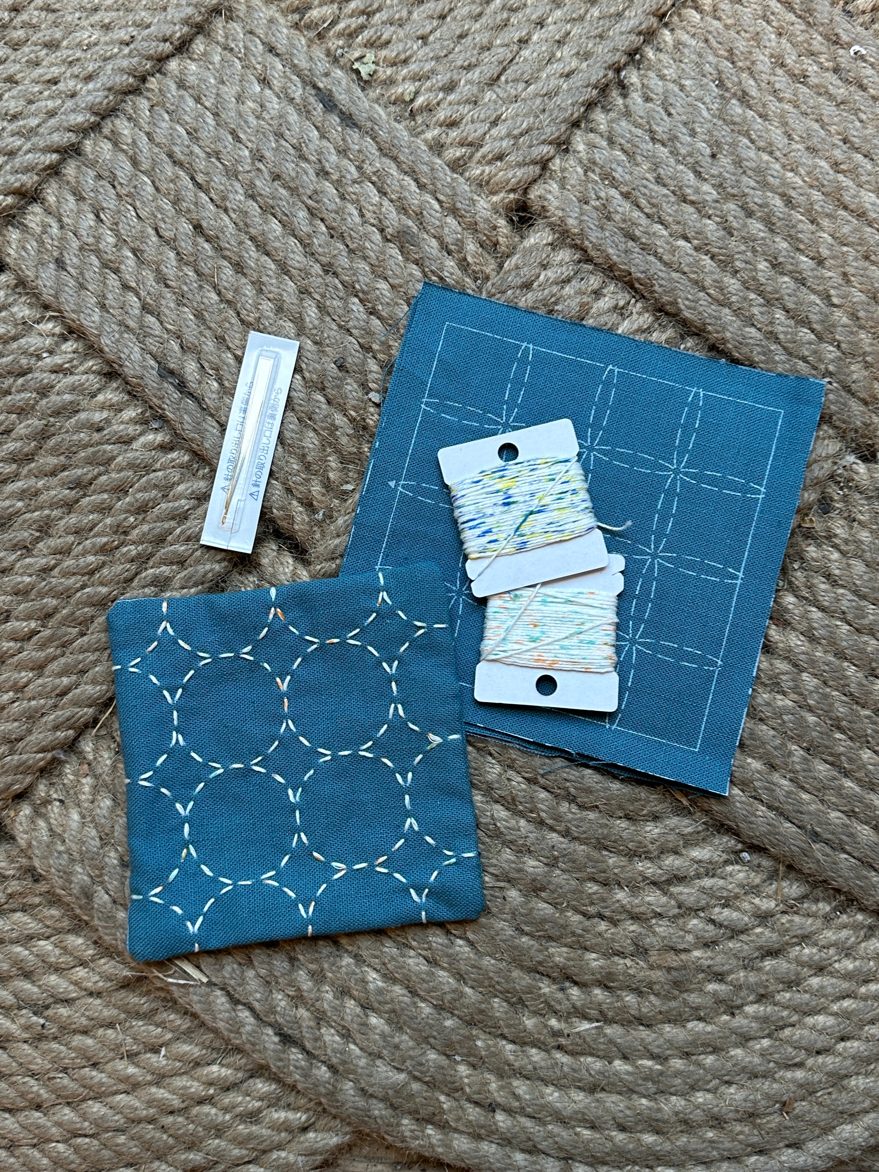 Sashiko broderisæt 2 bordskånere