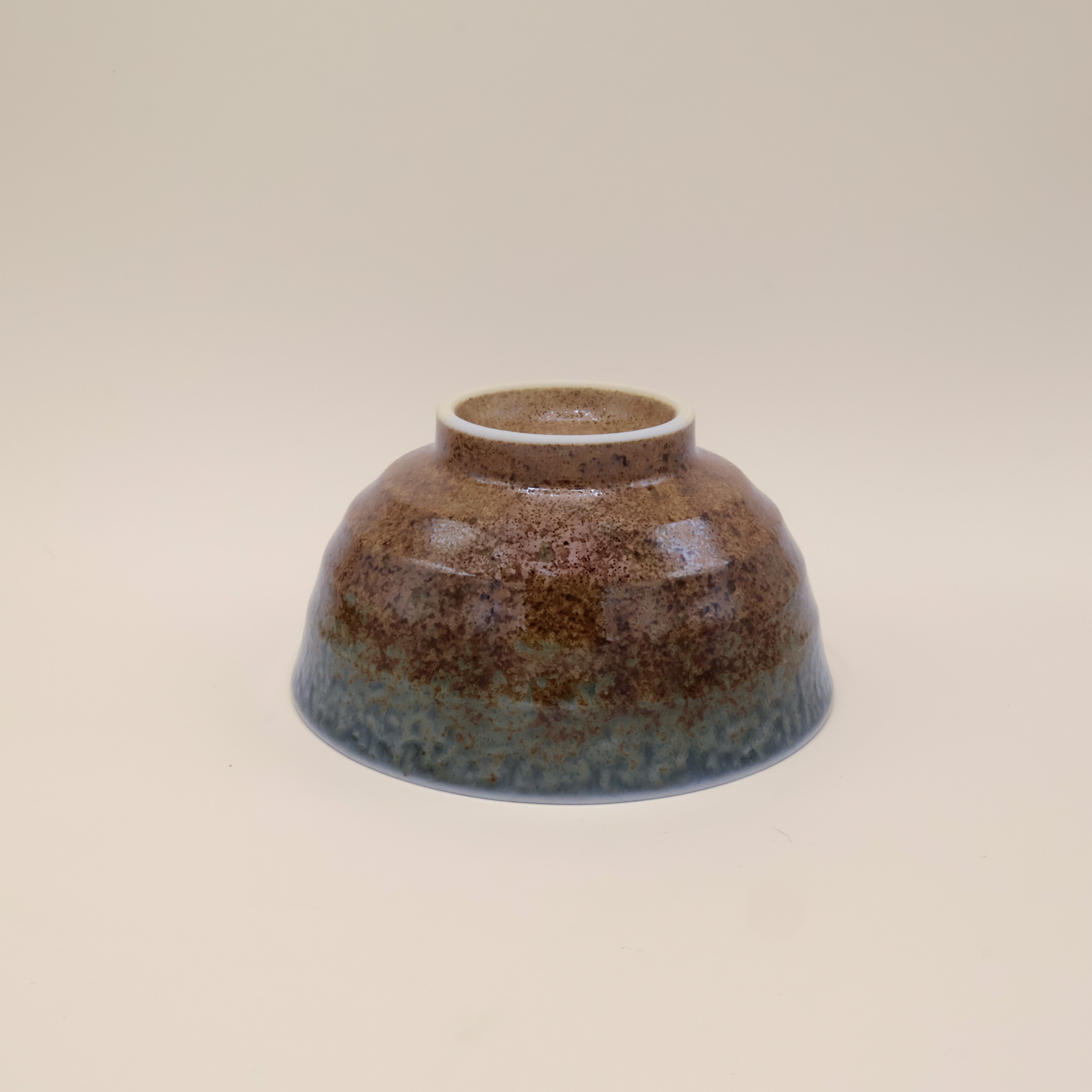 Ombre - Noodle bowl with brown and blue glaze Ø17