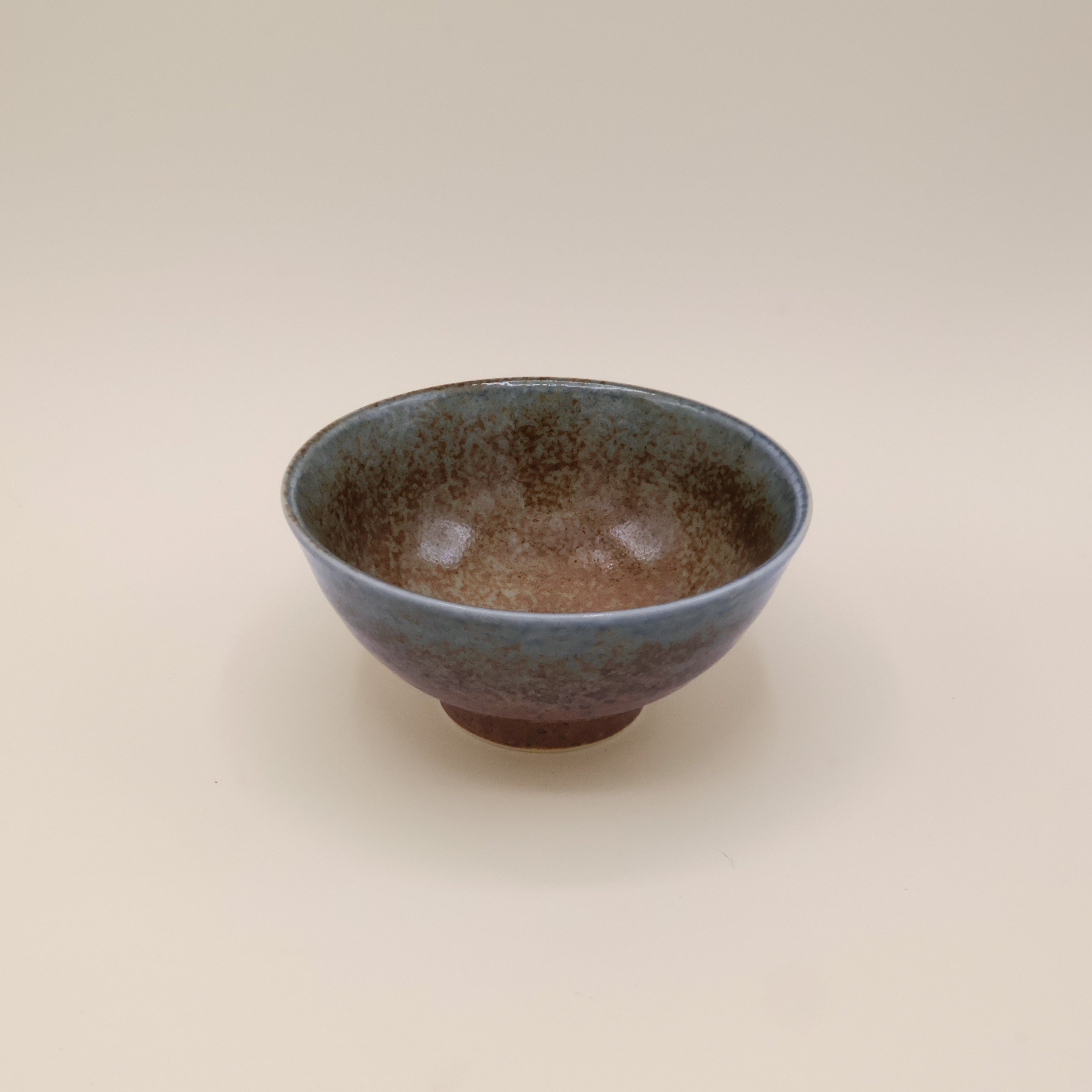 Ombre - Nudelskål med brun og blå glasur Ø16