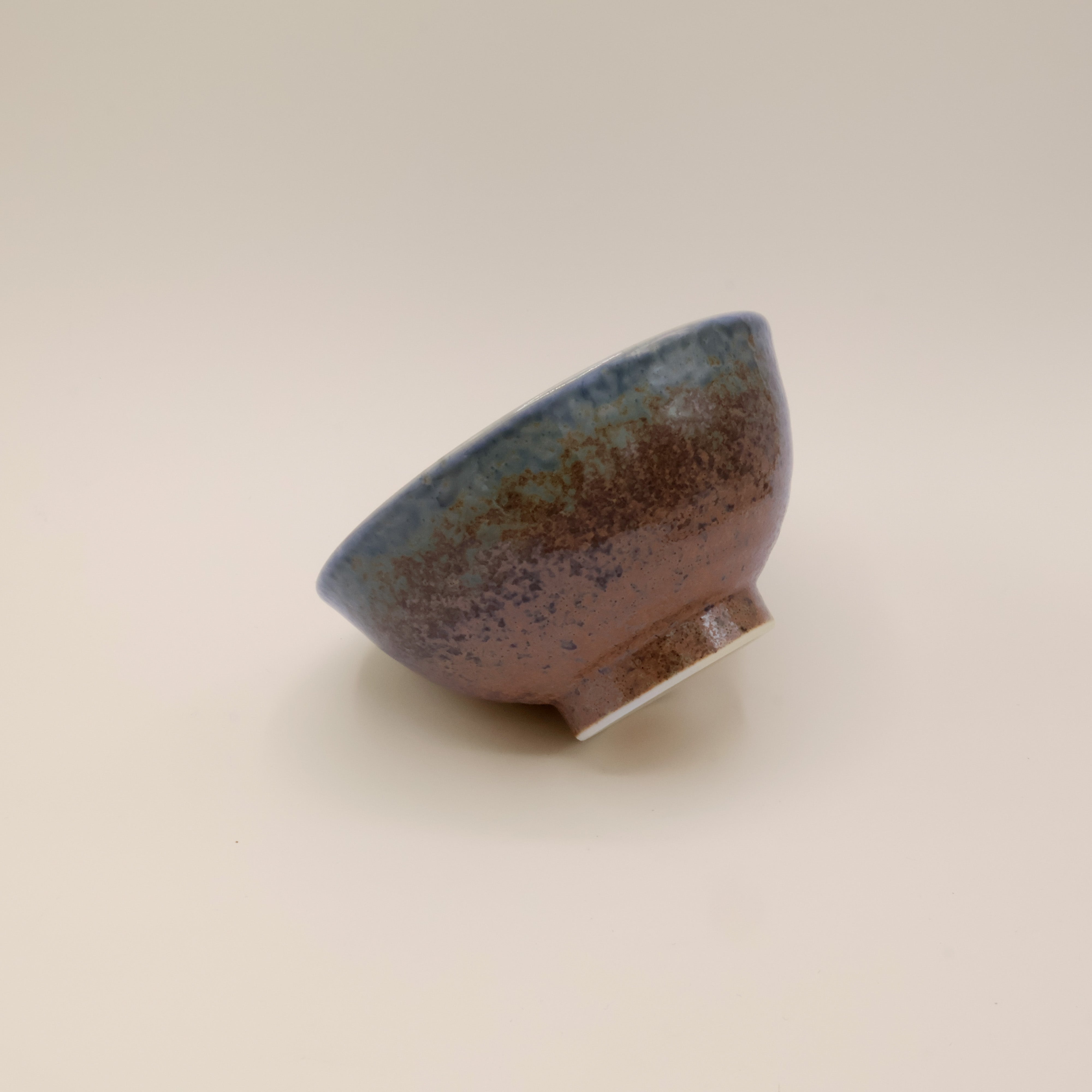 Ombre - Noodle bowl with brown and blue glaze Ø16