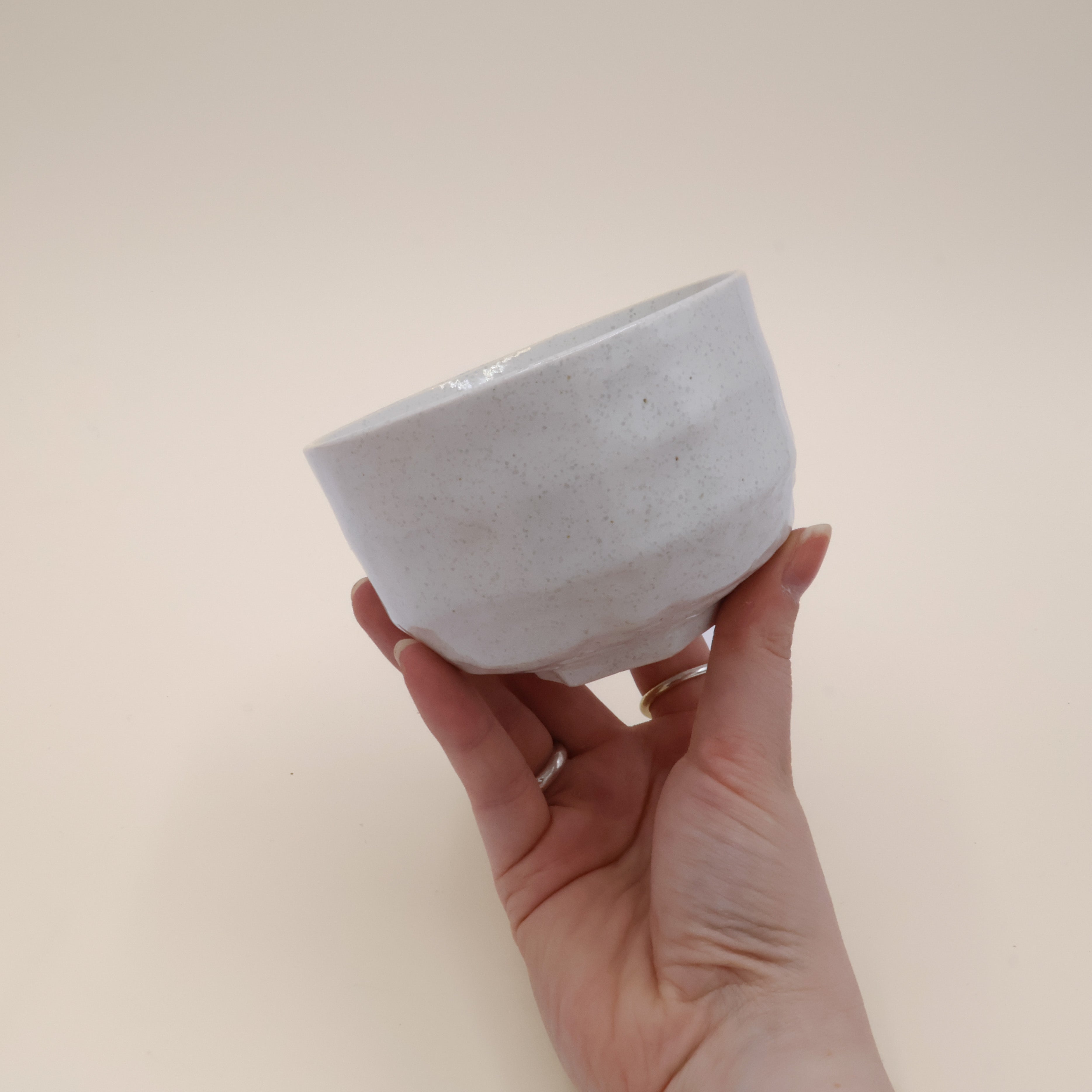 Japanese cup with white glaze - Gloss