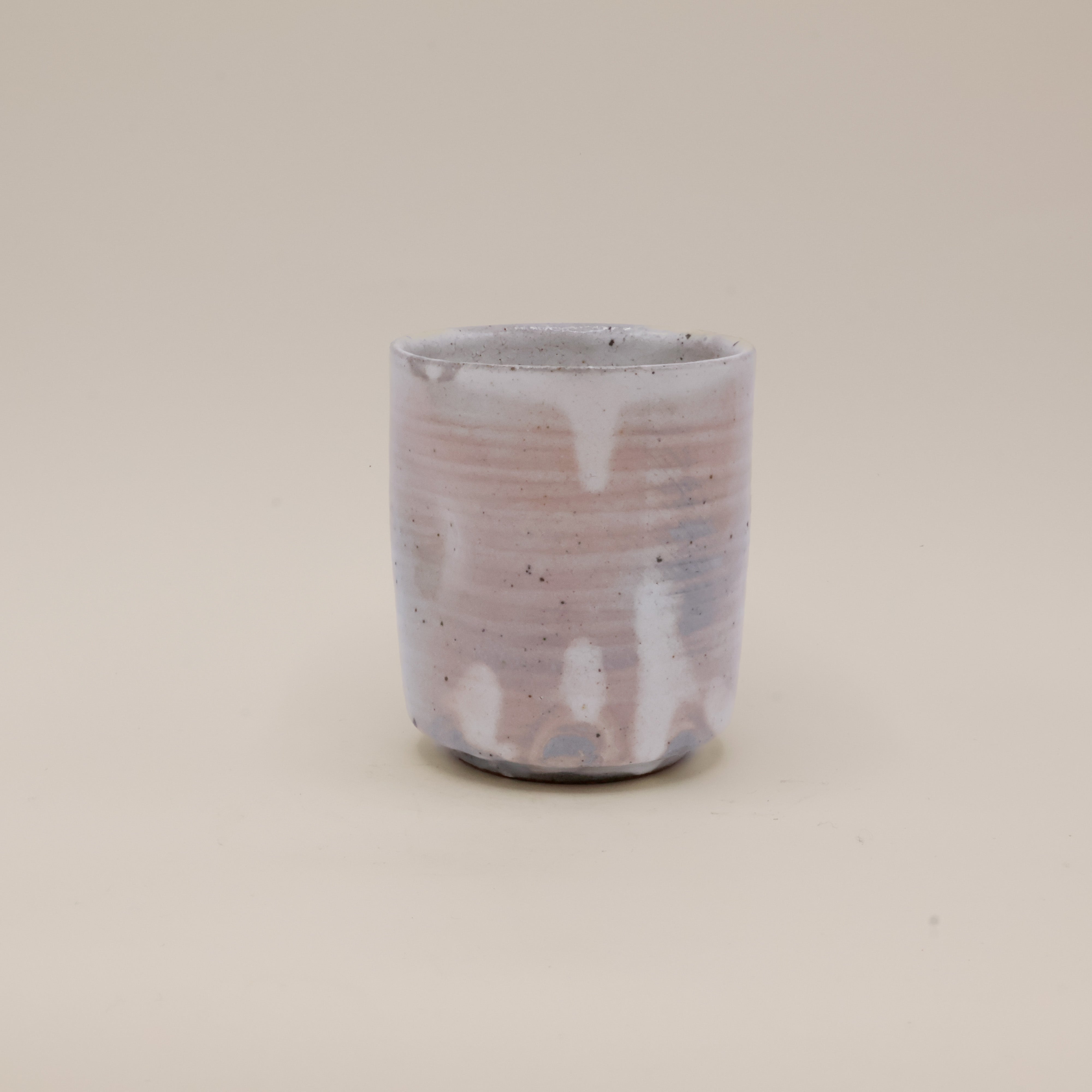 Japanese mug in gray and pink shades