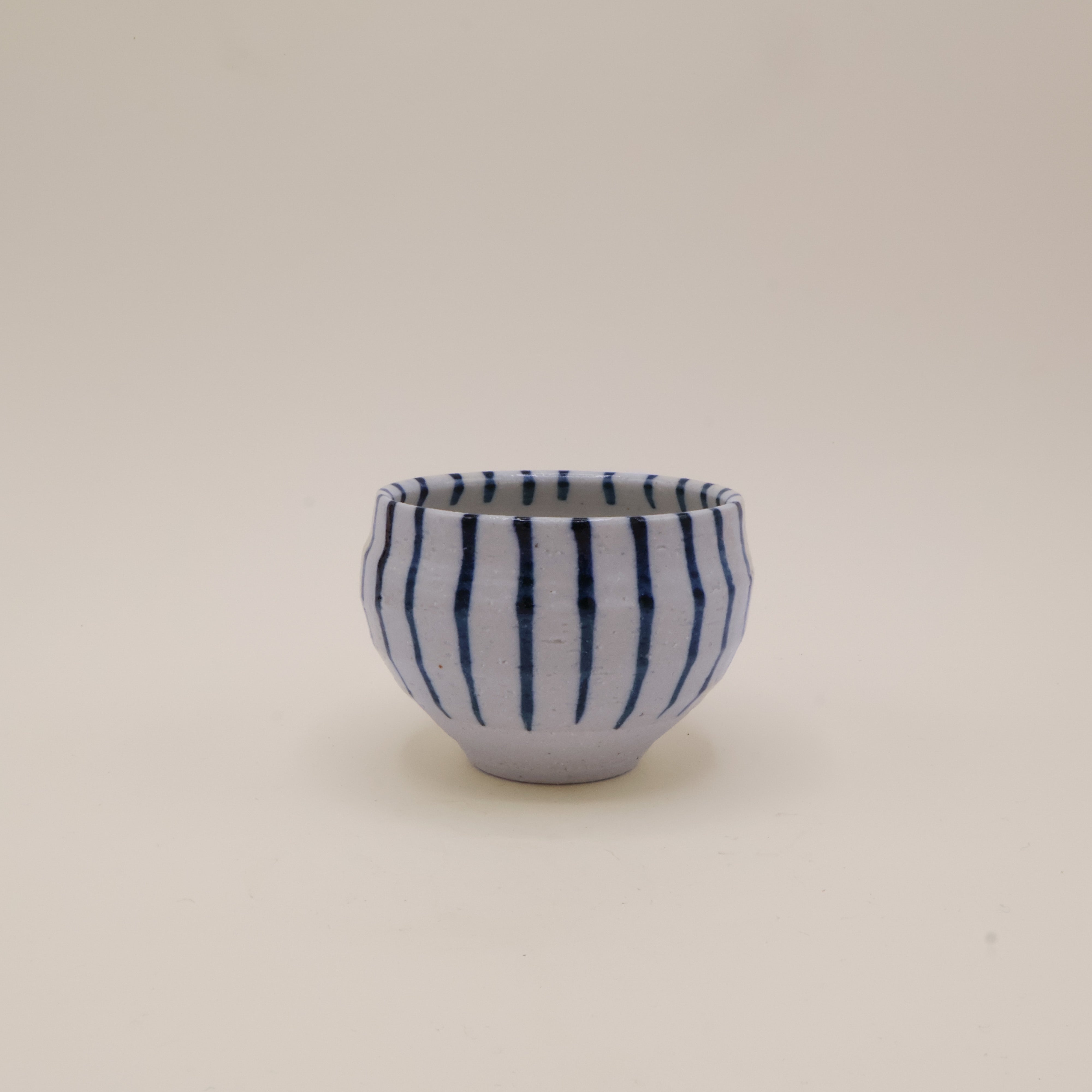 Japanese cup with blue stripes