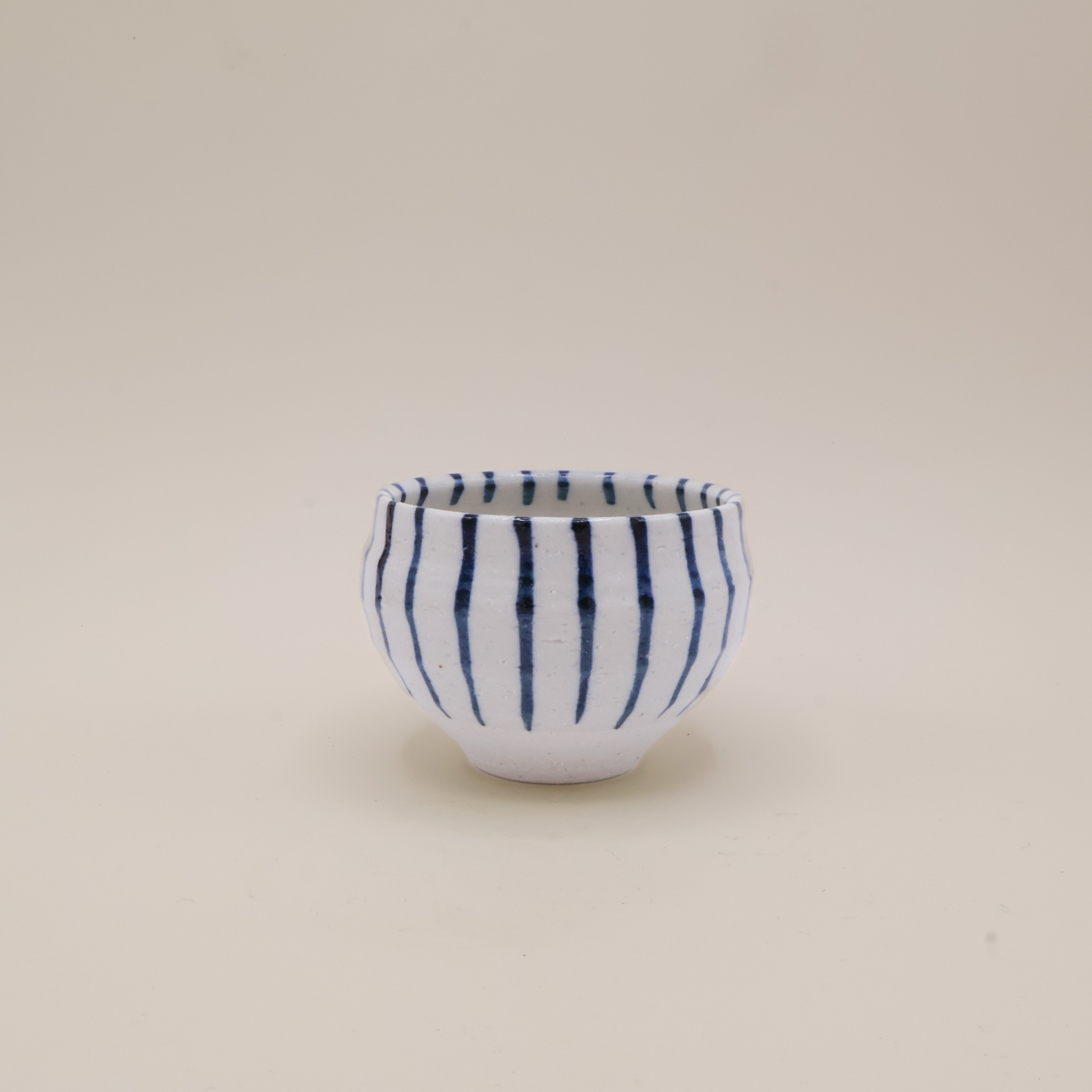 Japanese cup with blue stripes