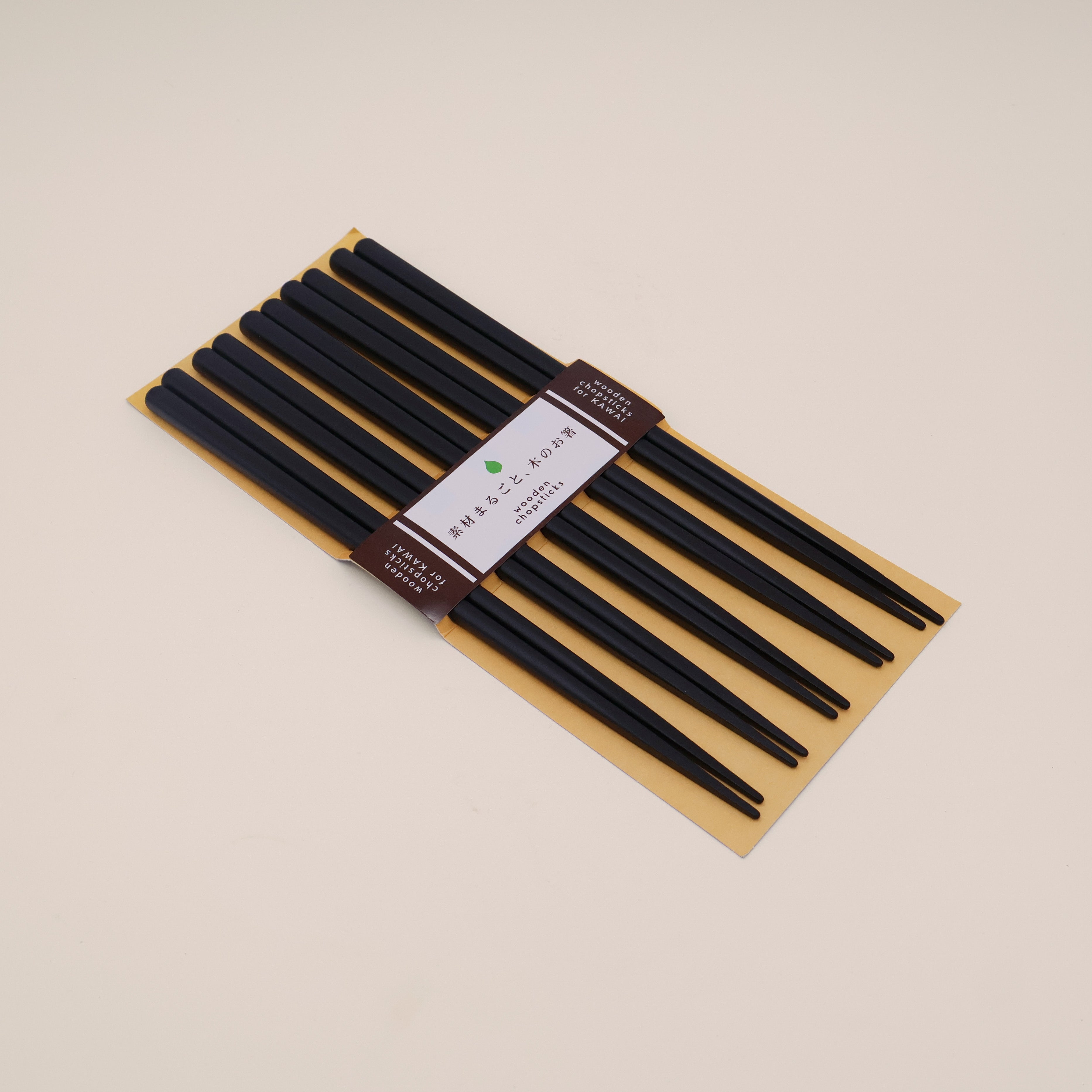 Spisepinde i træ, sort