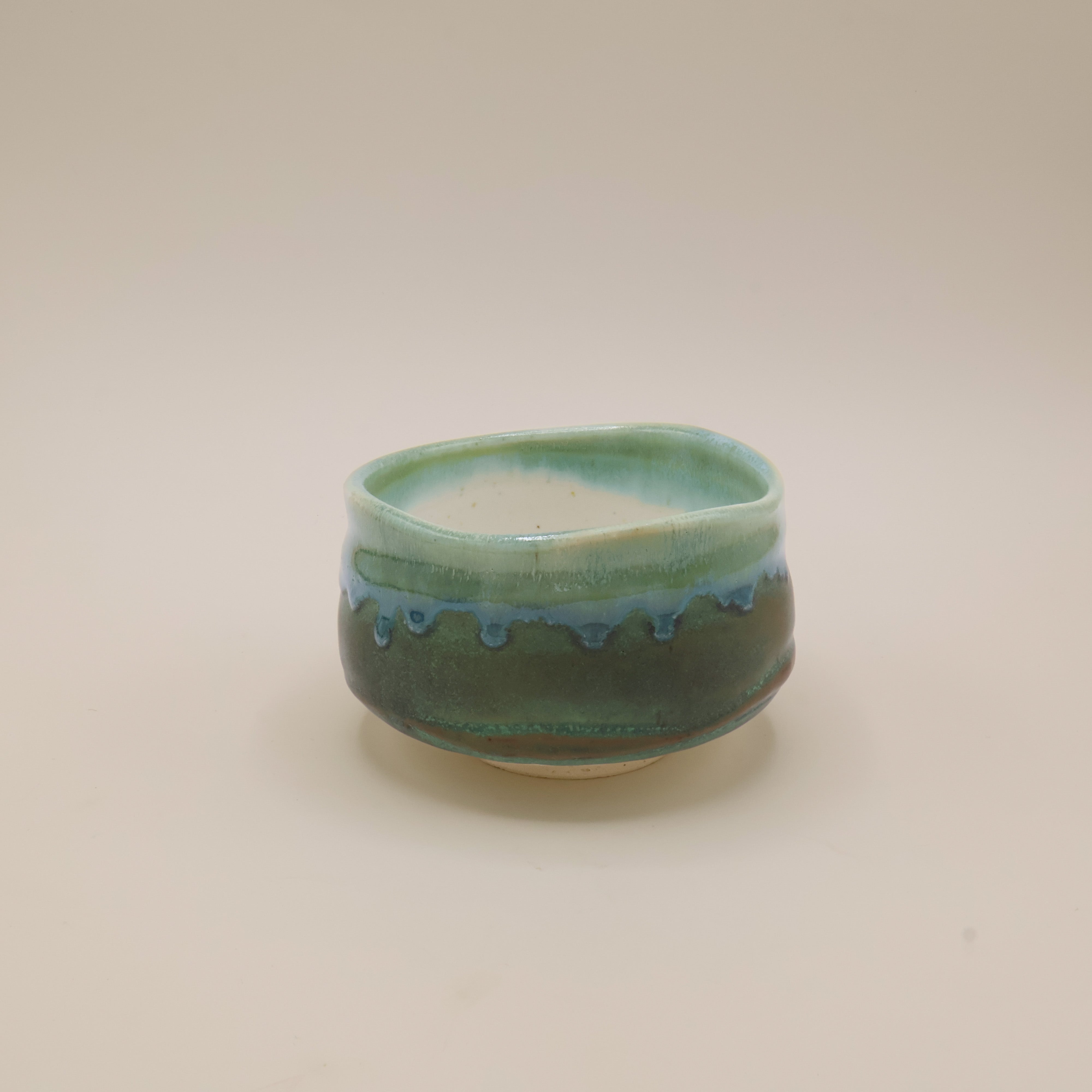 Matcha cup - Green and blue glaze