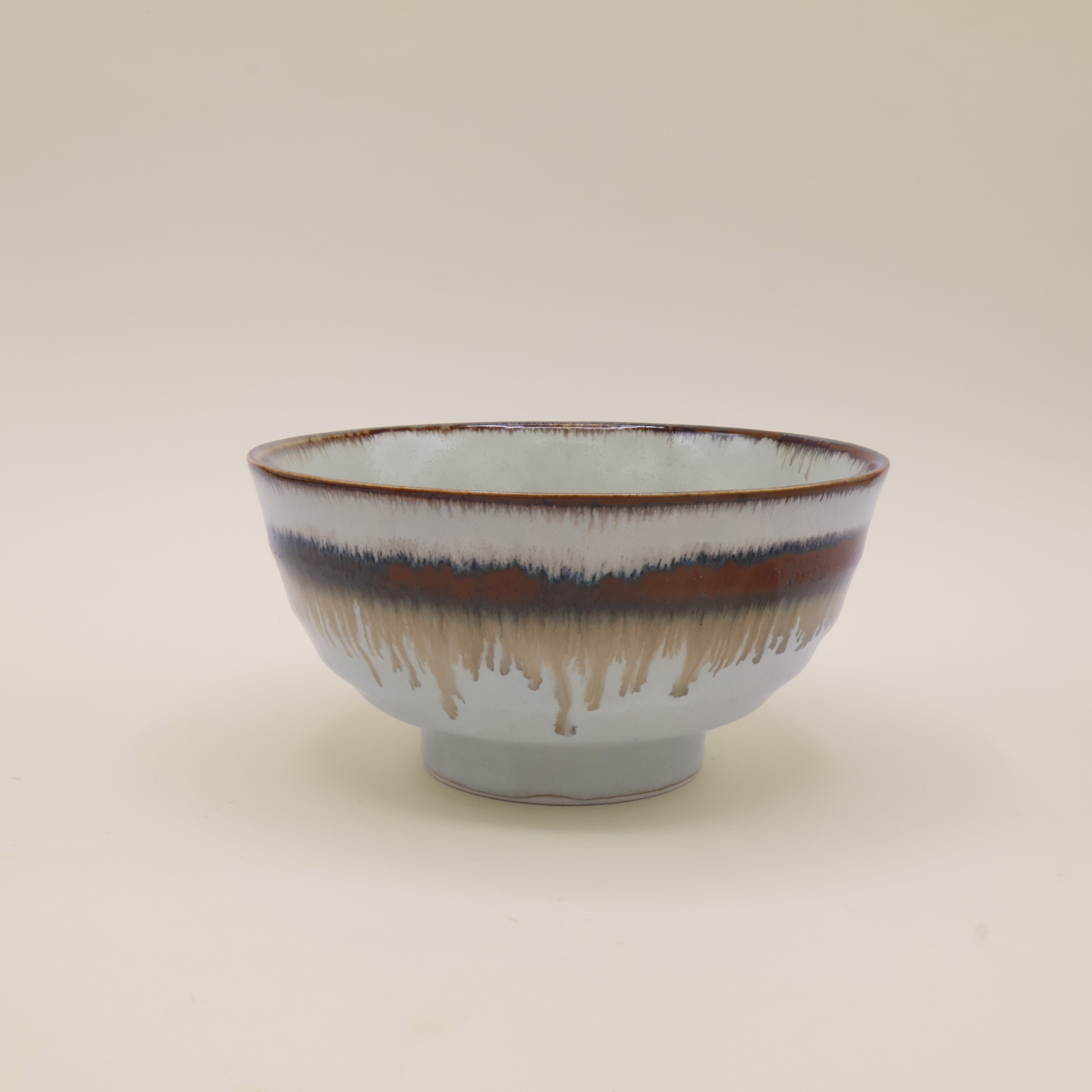 Brun stribe - Nudelskål Ø17,2