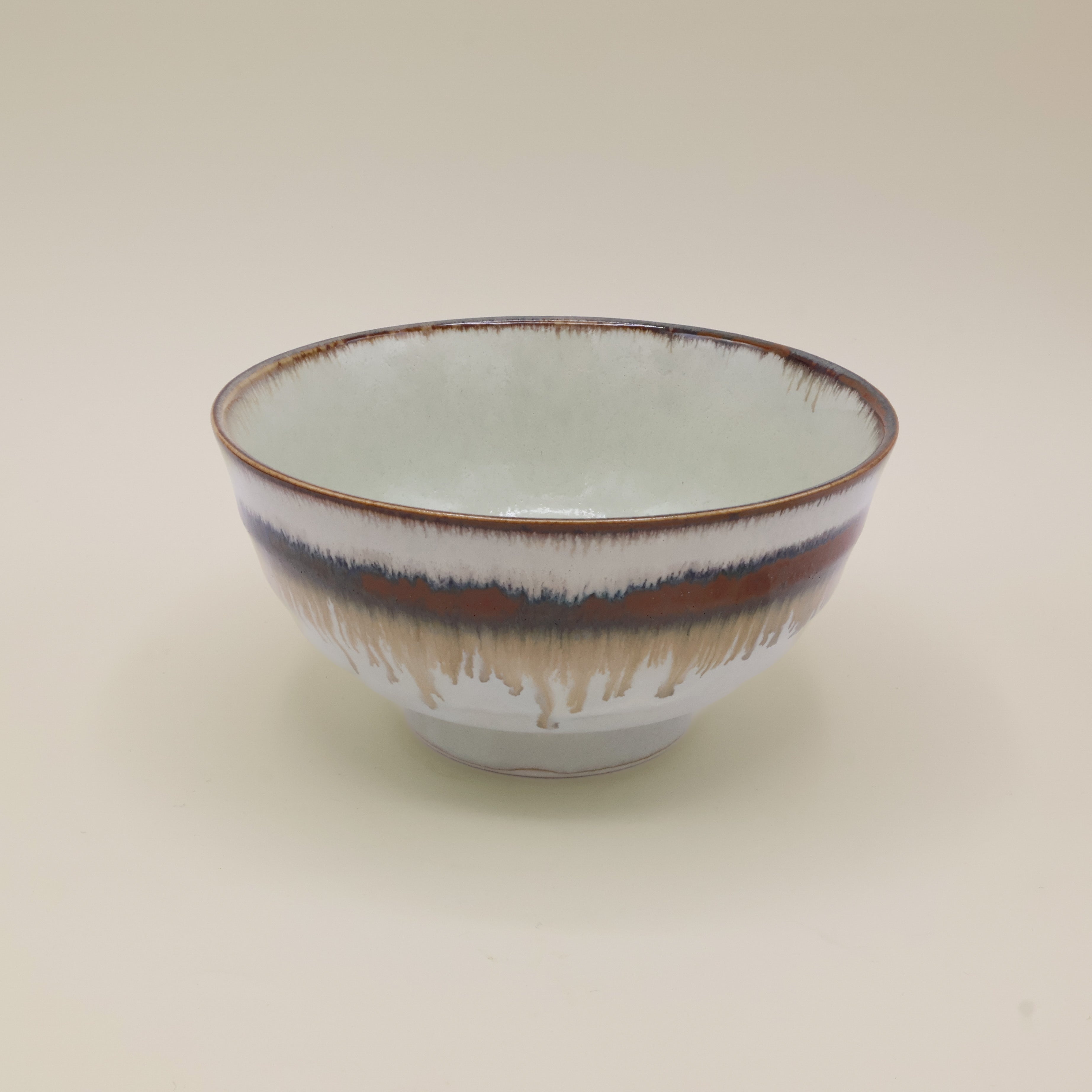 Brun stribe - Nudelskål Ø17,2