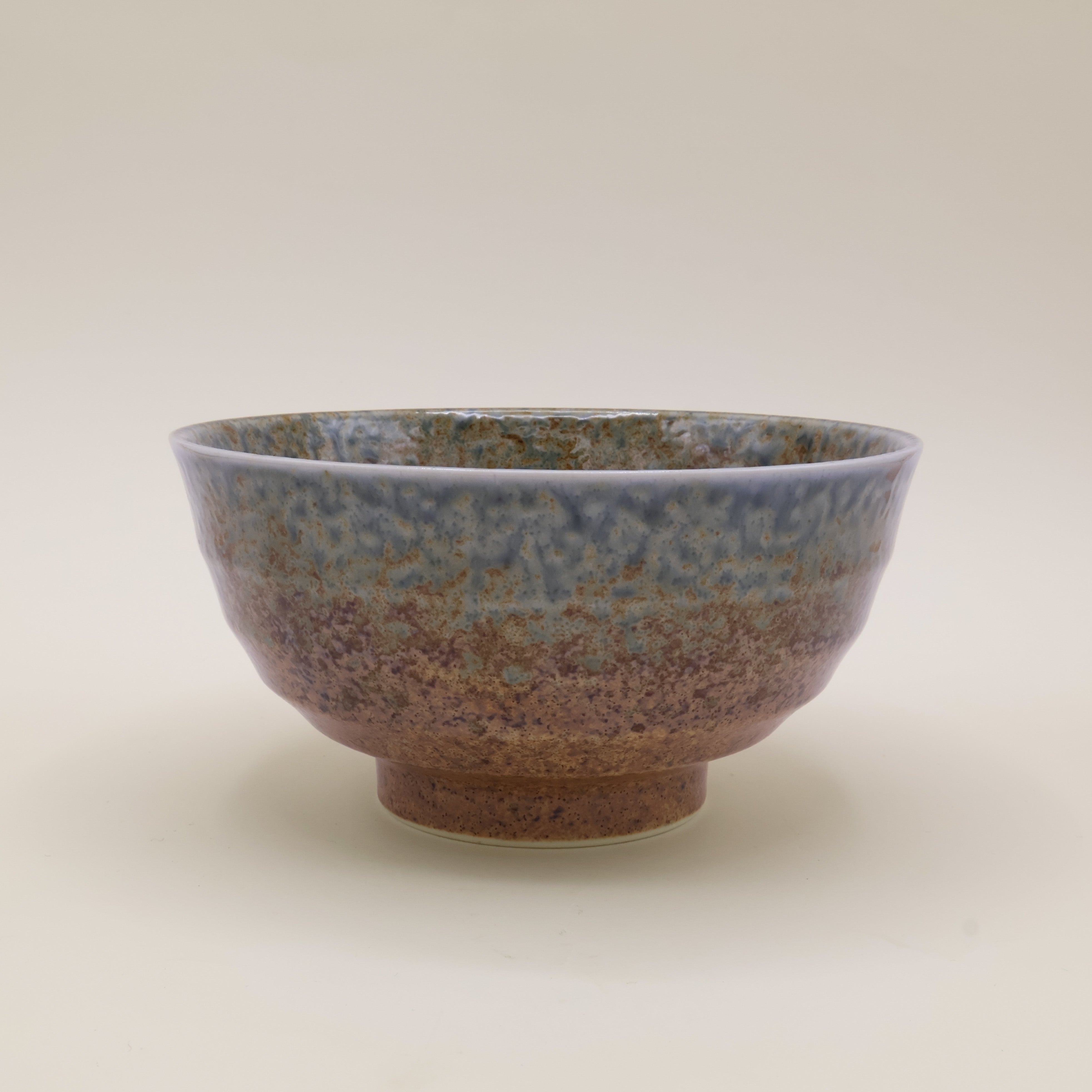 Ombre - Nudelskål med brun og blå glasur Ø17