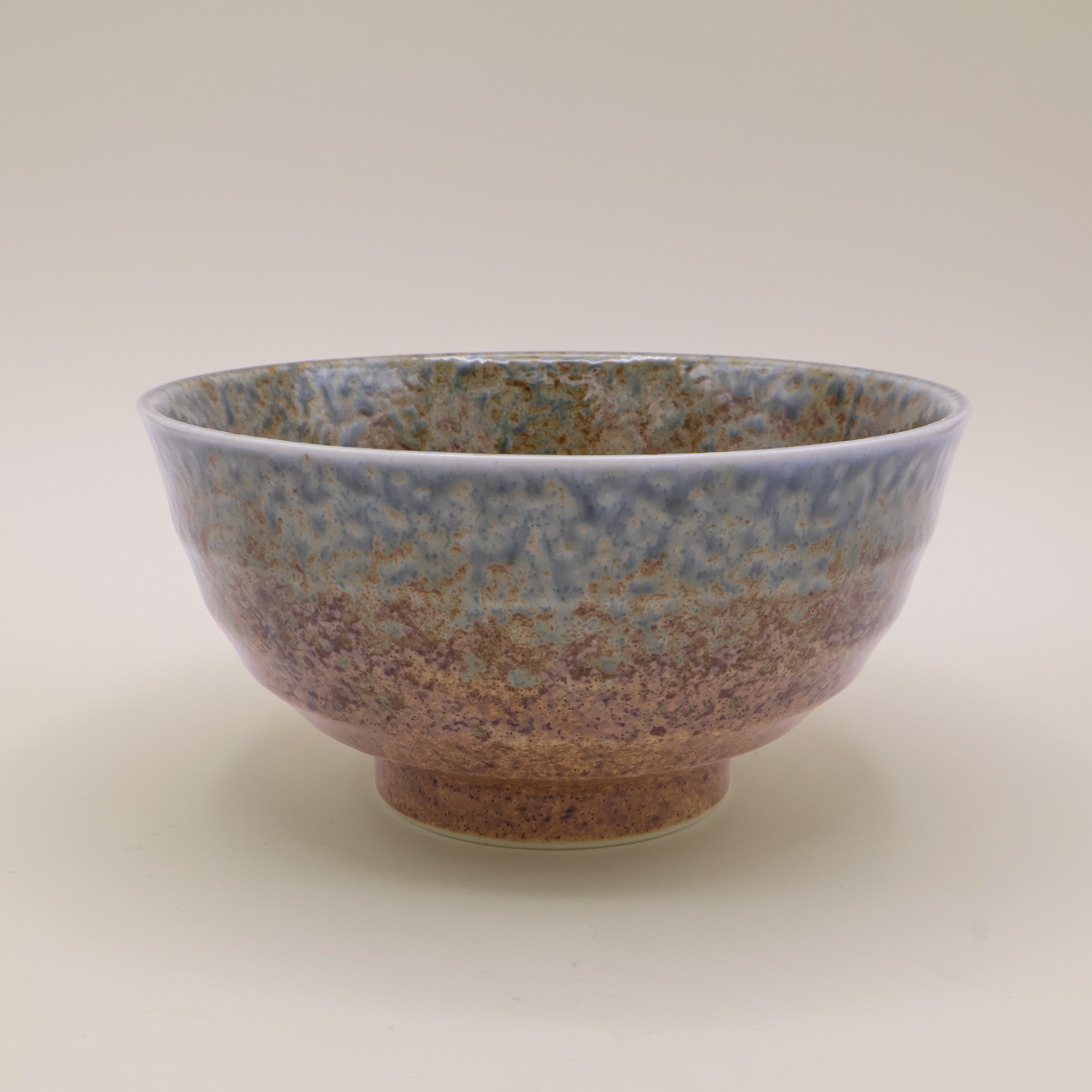 Ombre - Noodle bowl with brown and blue glaze Ø17