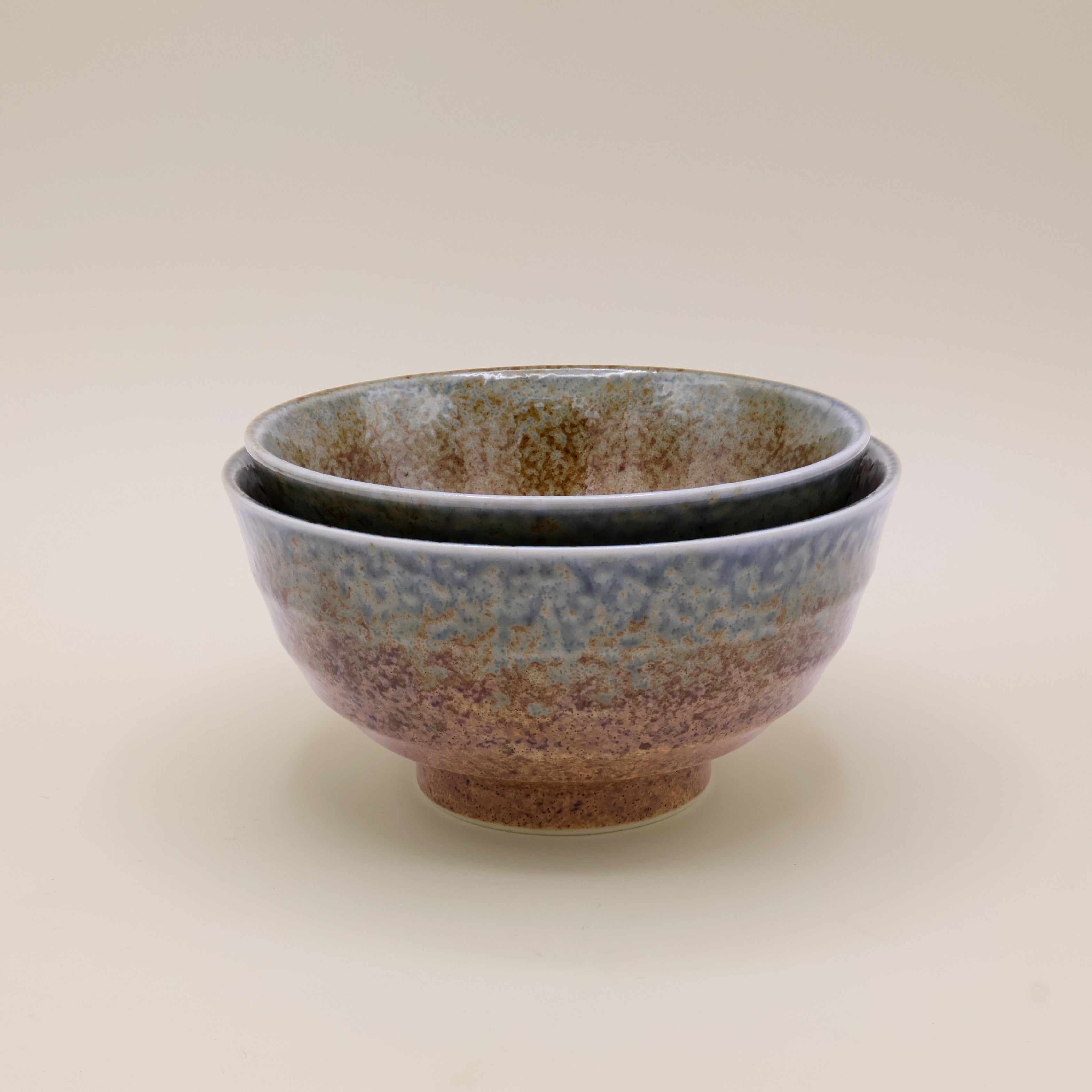 Ombre - Noodle bowl with brown and blue glaze Ø16