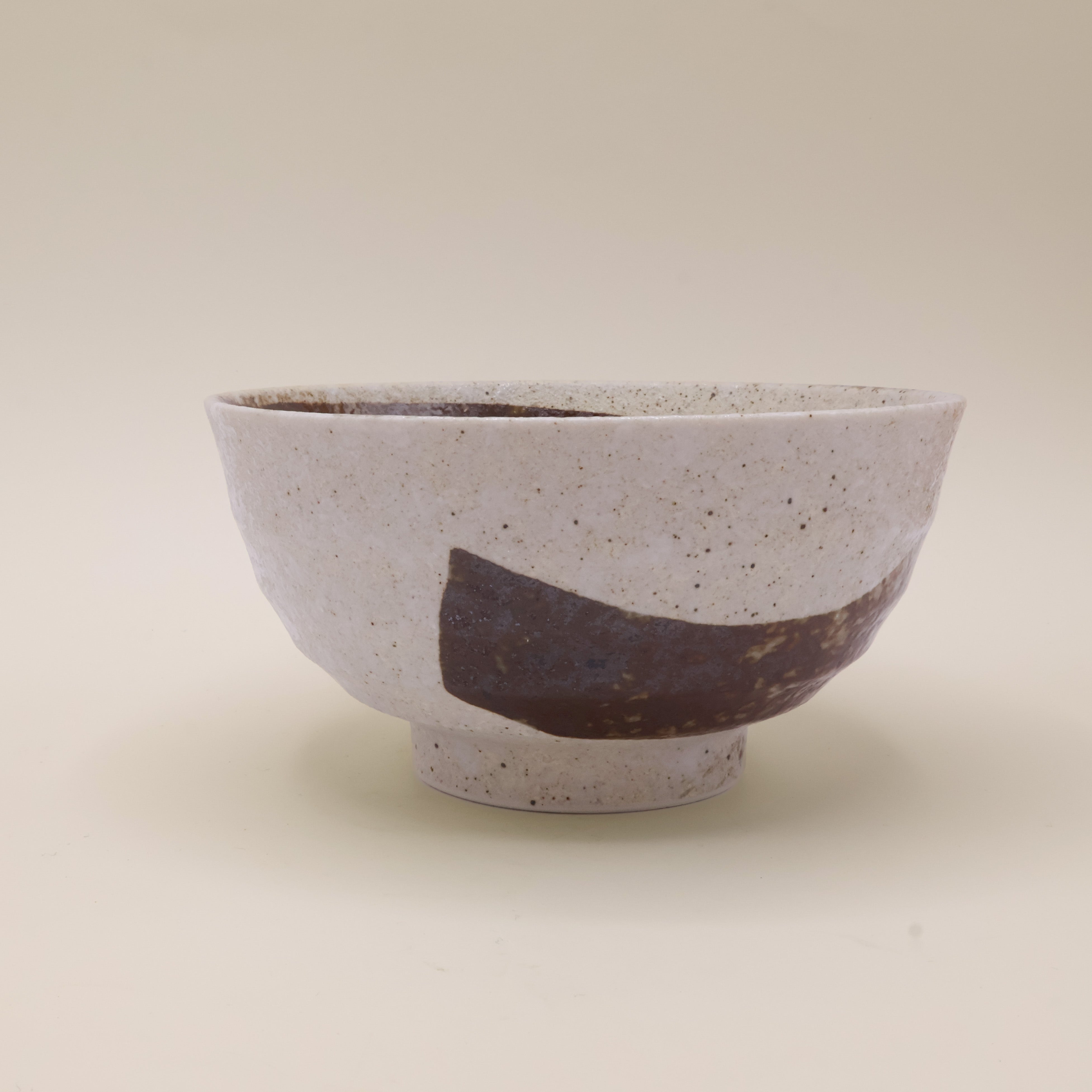 Brown brush stroke - Large noodle bowl Ø17