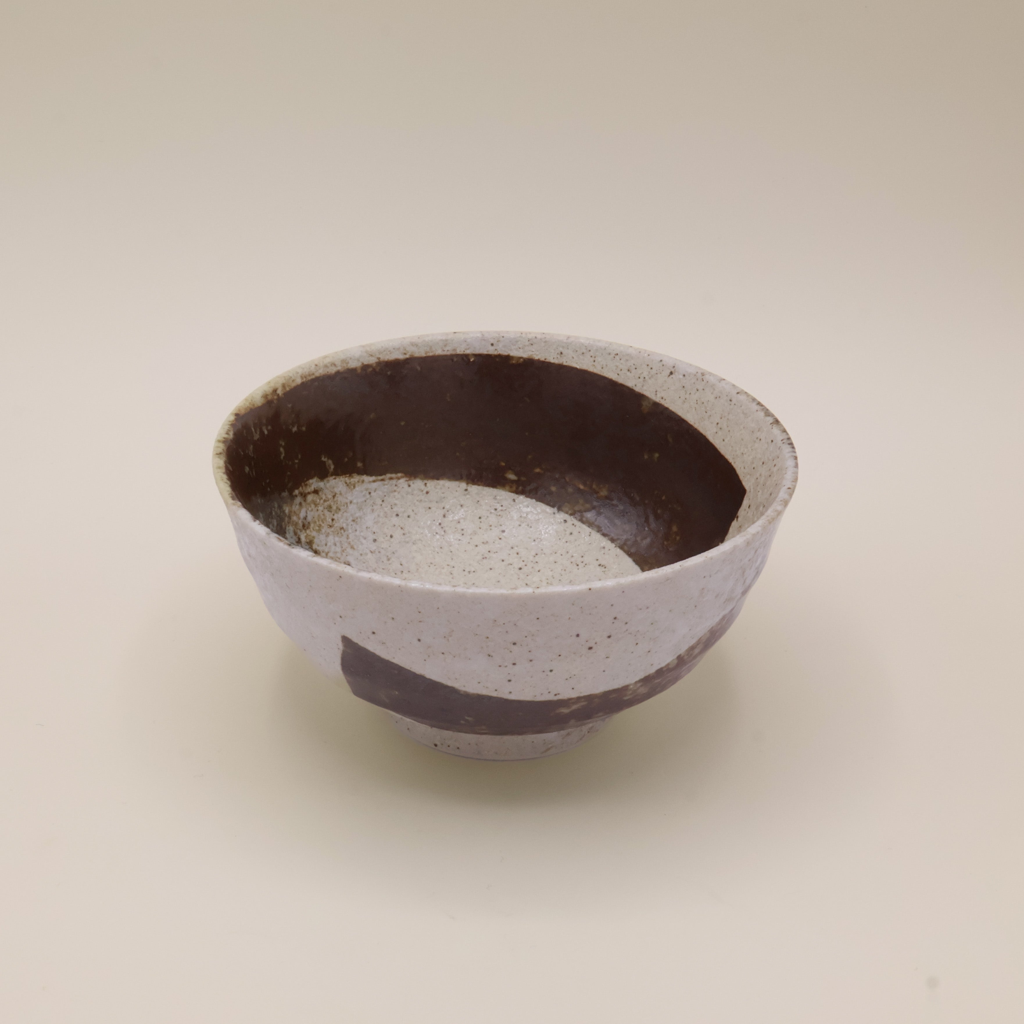 Brown brush stroke - Large noodle bowl Ø17