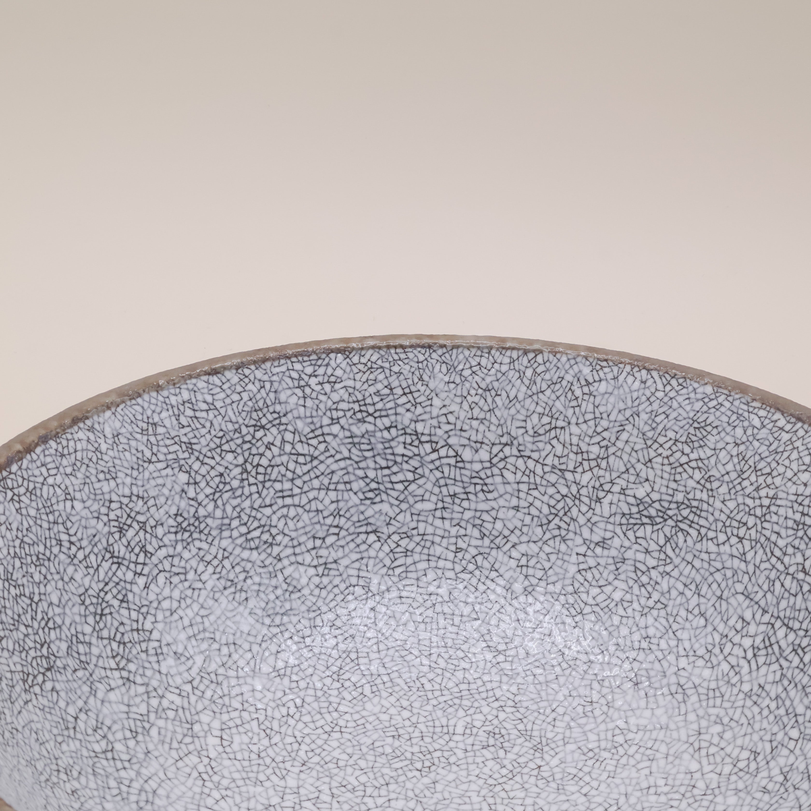 Ramenskål grå/brun med krakeleret mønster