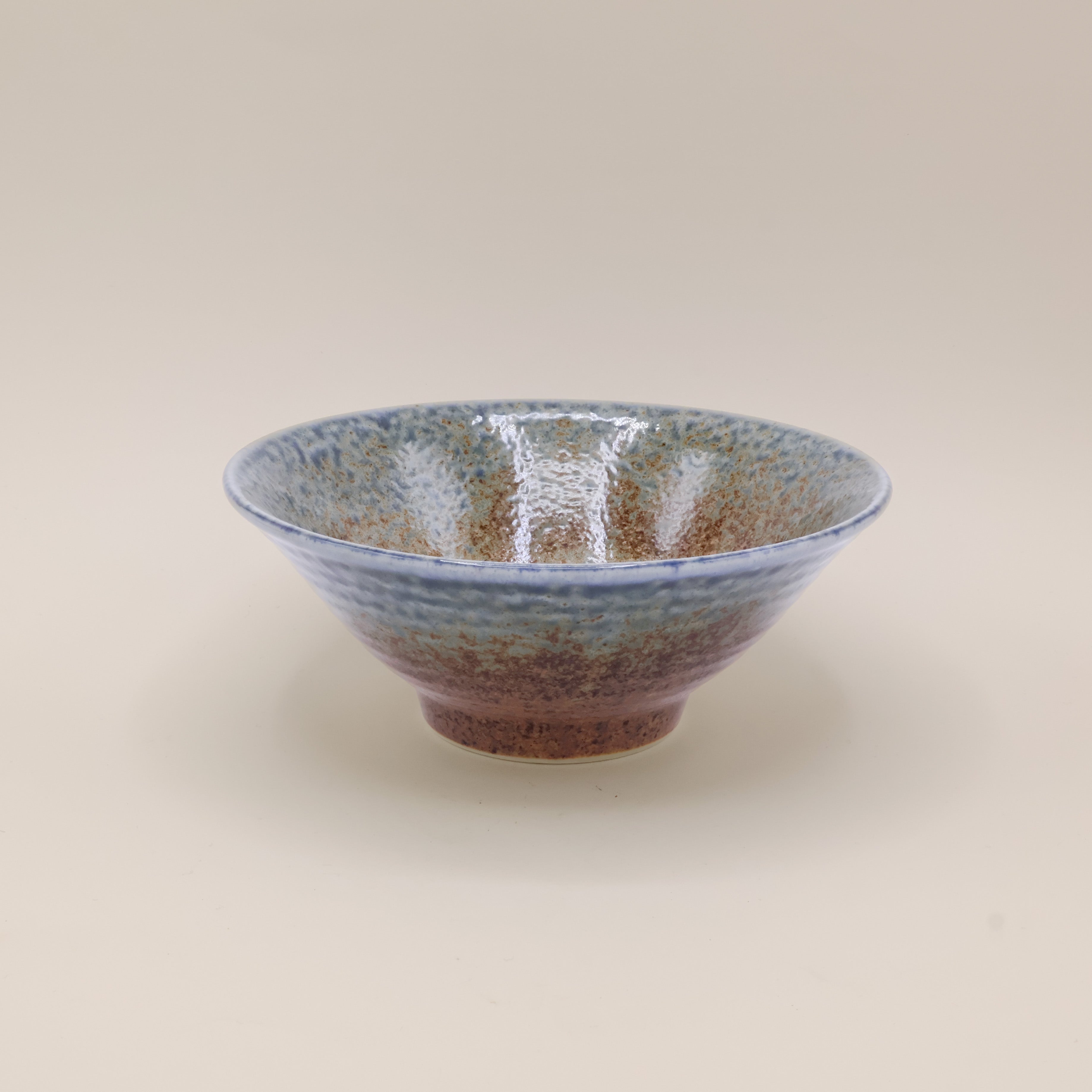 Ombre - Lille ramenskål med brun og blå glasur Ø19,5