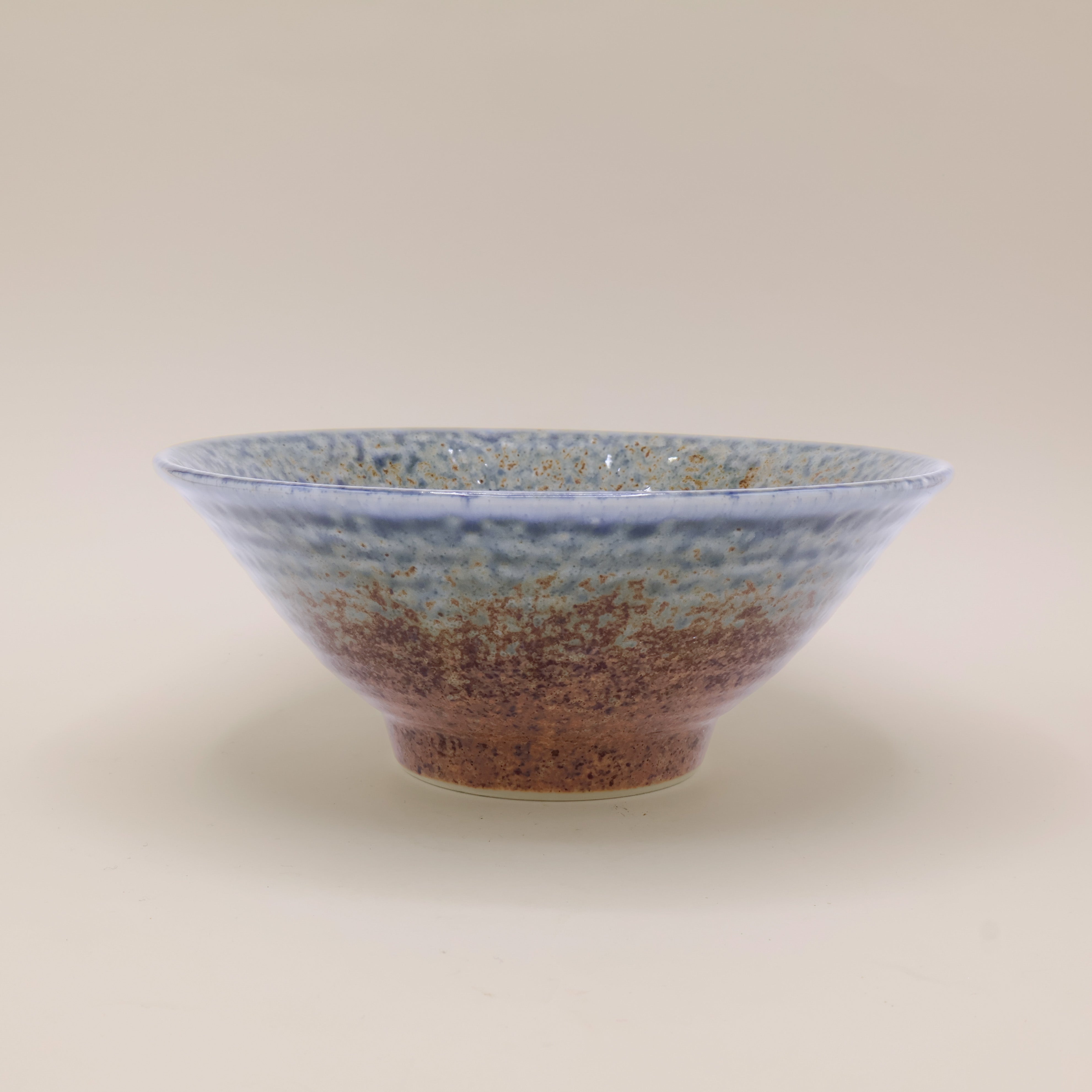 Ombre - Lille ramenskål med brun og blå glasur Ø19,5