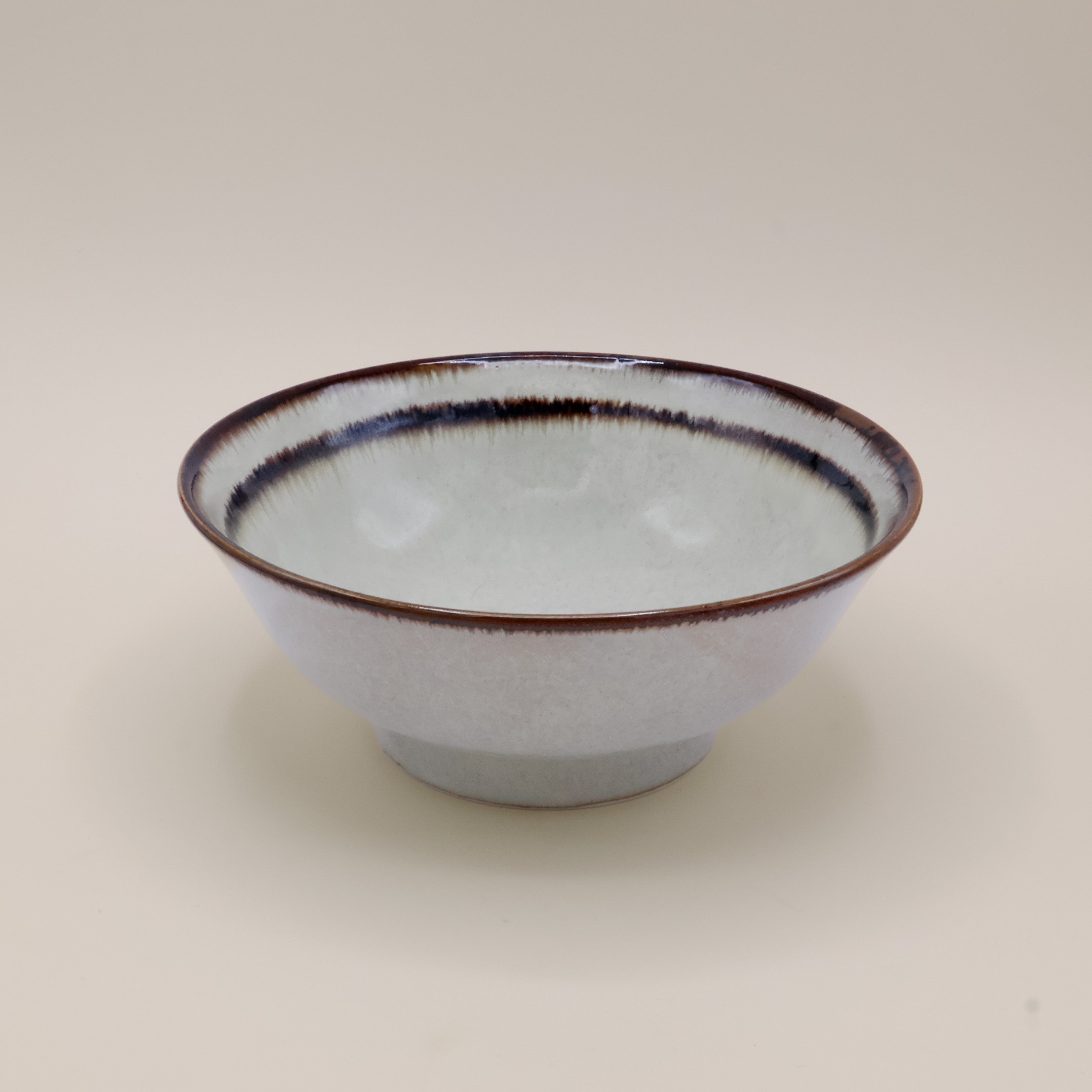 Brun stribe - Stor ramenskål Ø21