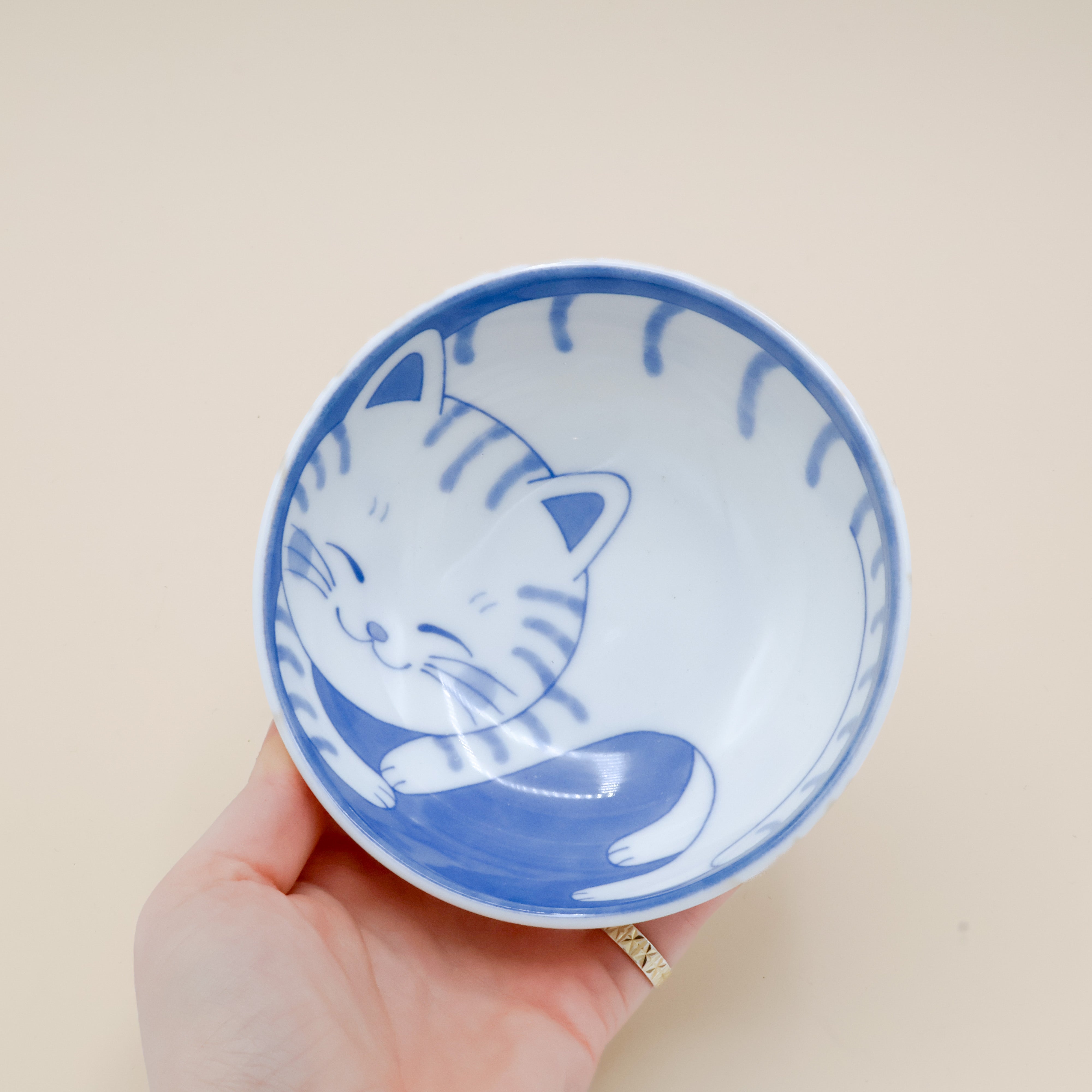 Fat Cat - Cat bowl with stripes