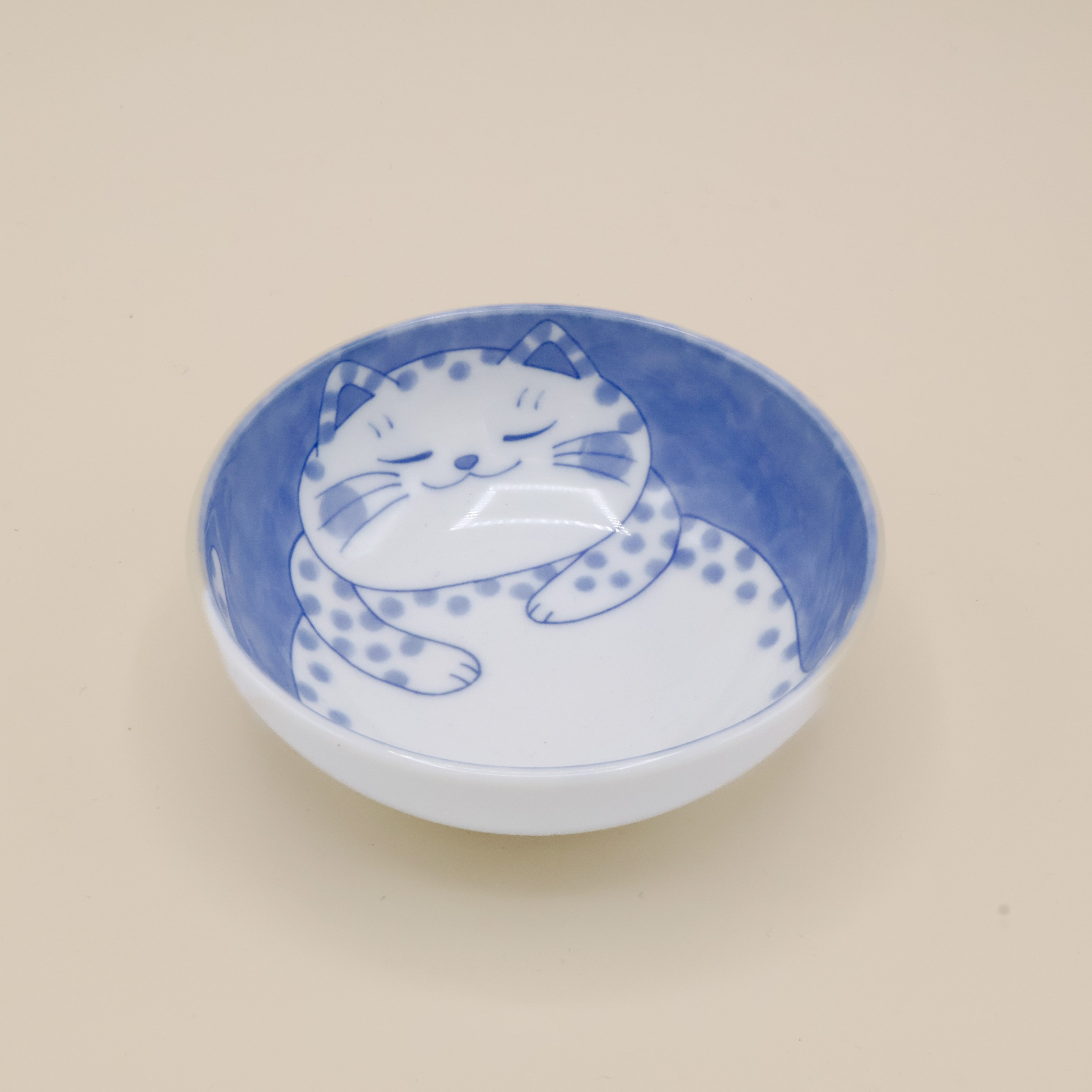 Fat Cat - Cat bowl with dots