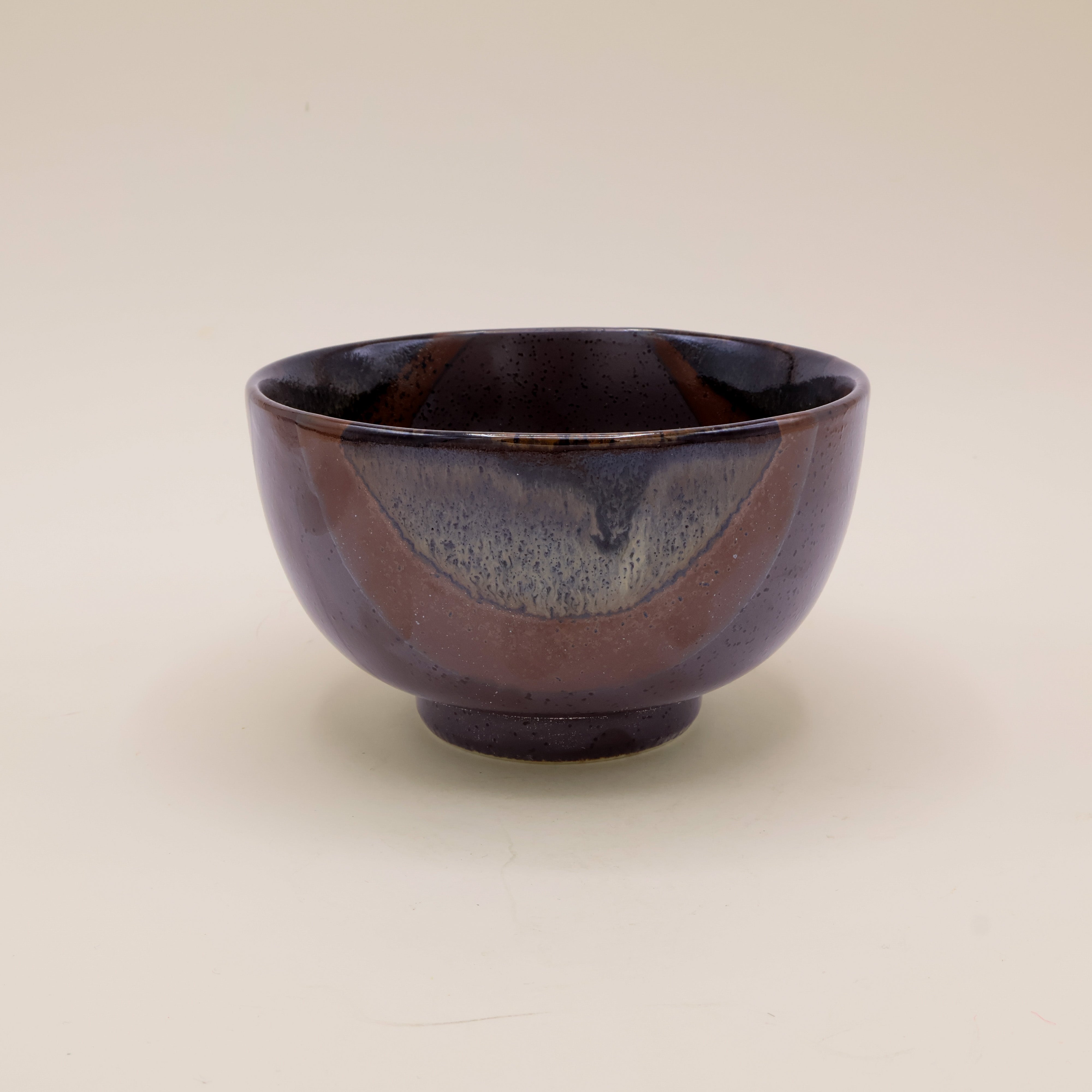 Bowl with metallic brown glaze