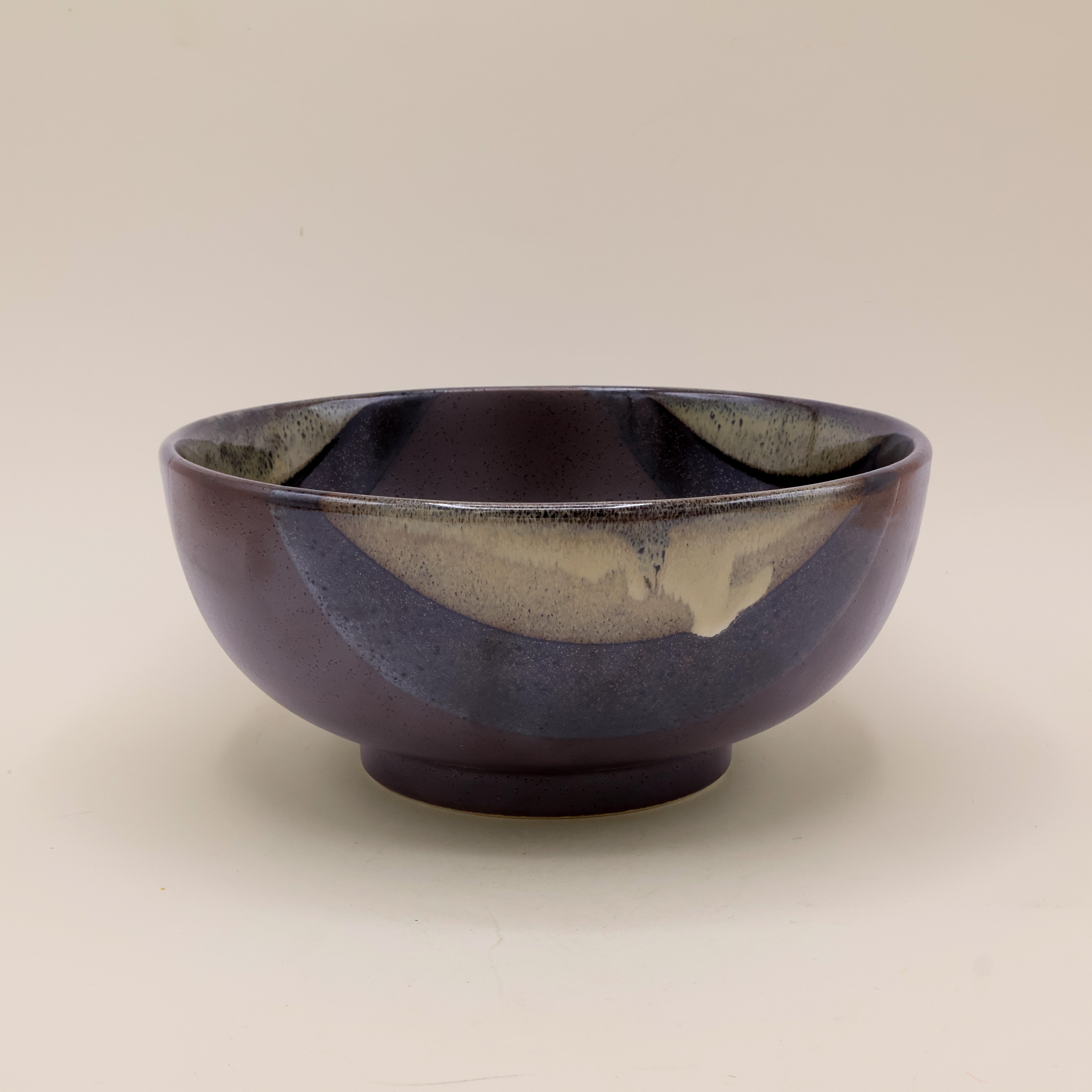 Large bowl with metallic brown glaze