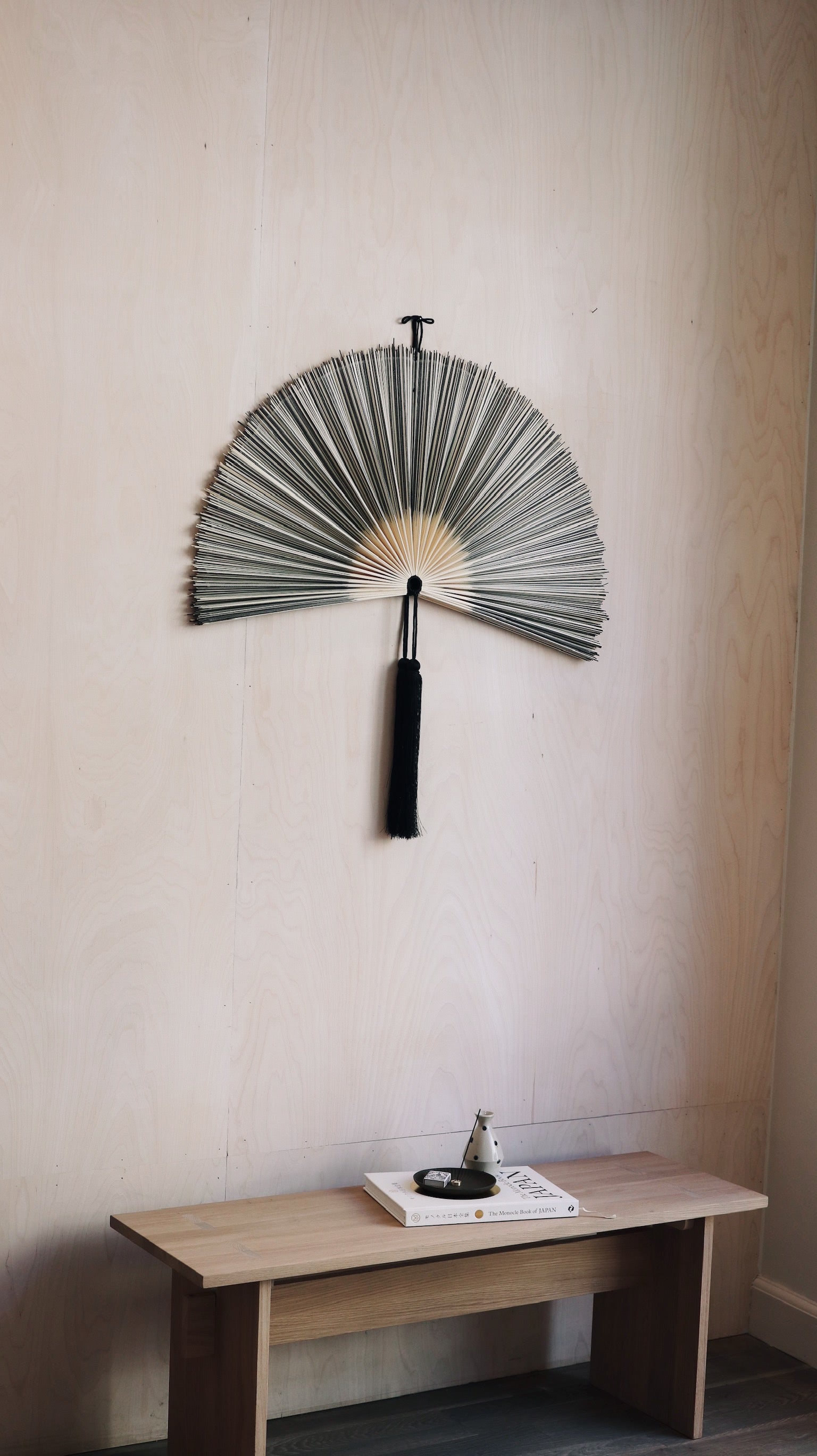 Yume fan - Natural and blue-grey