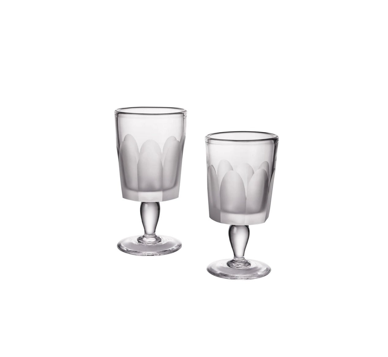 Facet Stem Glass 02 Set of two