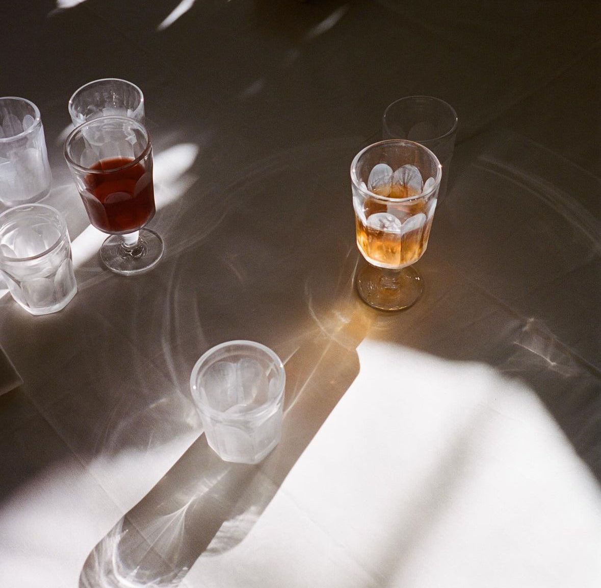 Facet Stem Glass 02 Set of two