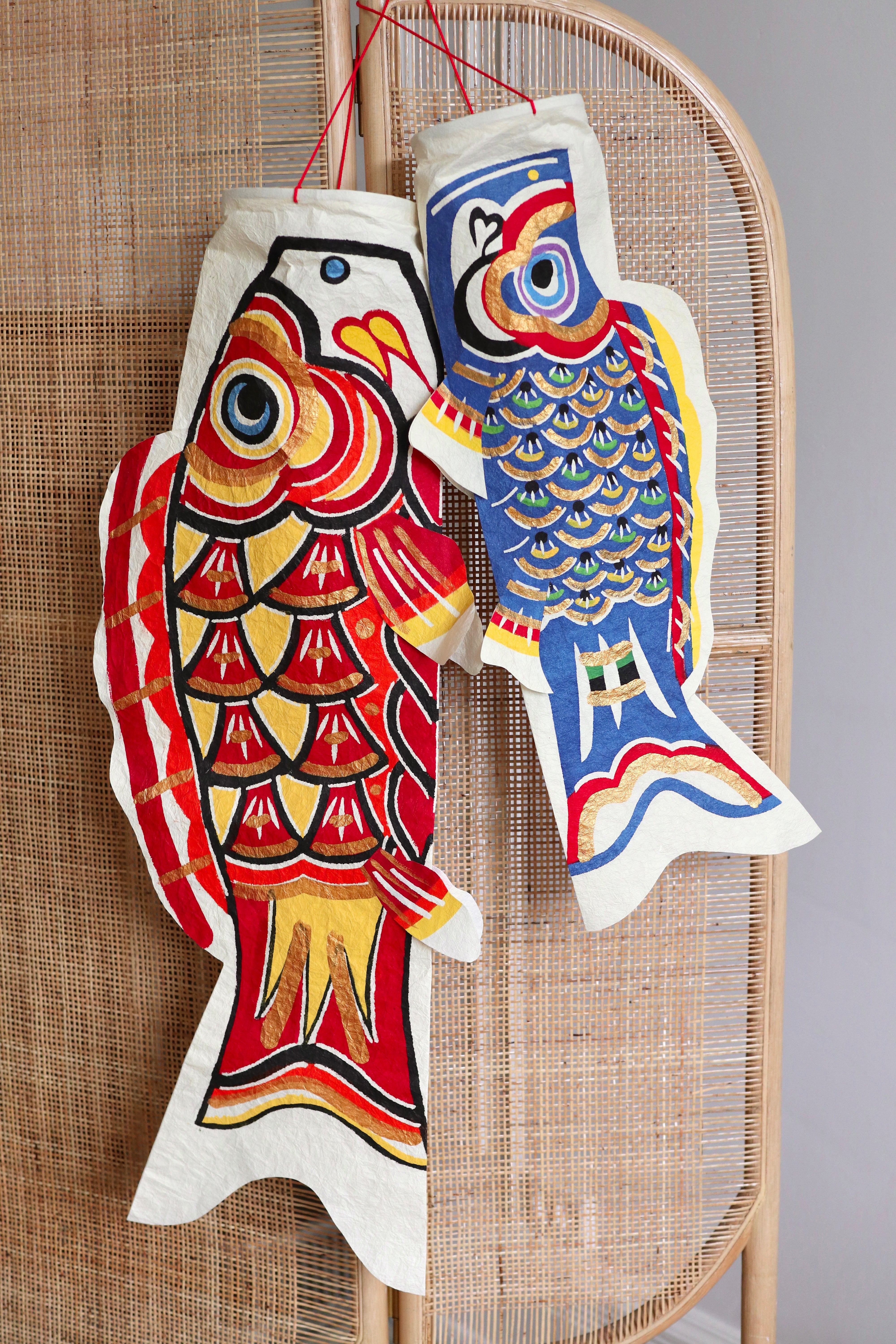 Small koi fish blue