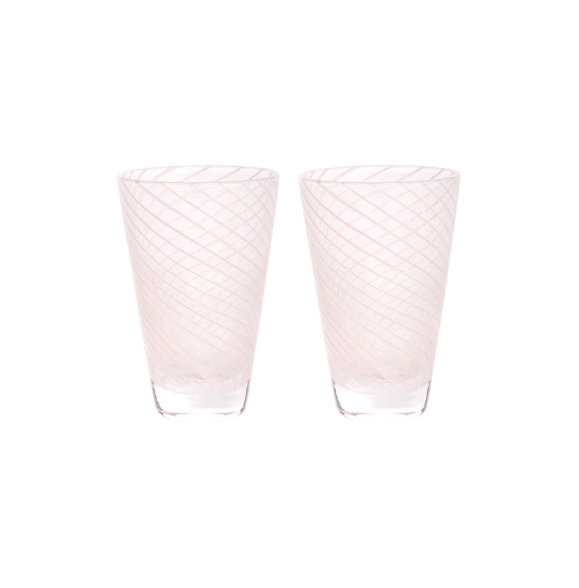 Handmade yuka swirl glass 2-pack