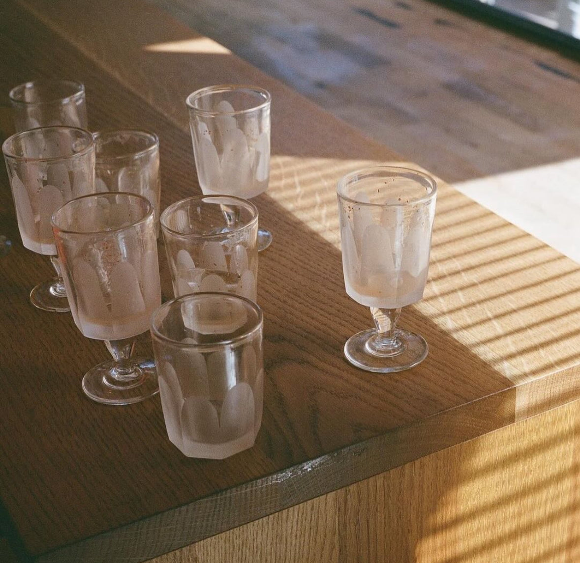 Facet Stem Glass 02 Set of two