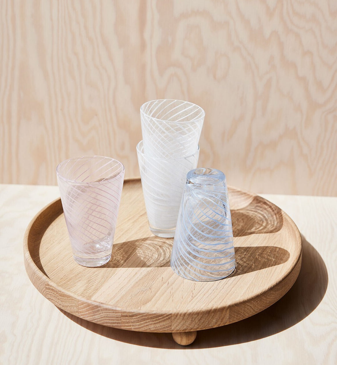 Handmade yuka swirl glass 2-pack