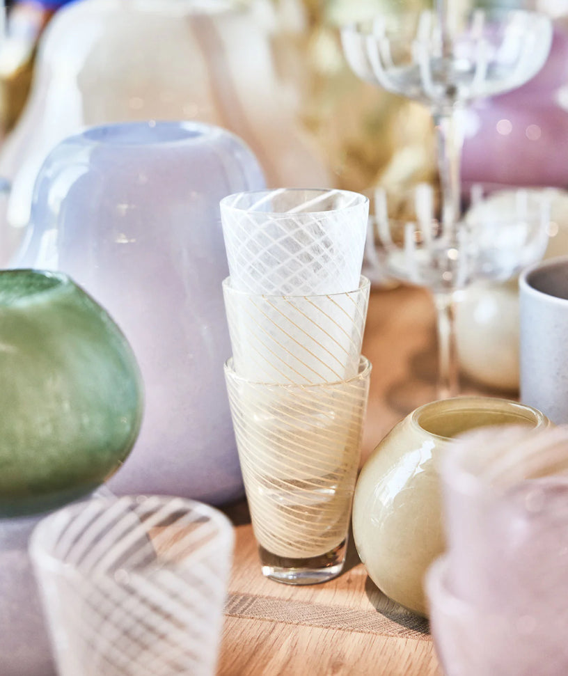 Handmade yuka swirl glass 2-pack