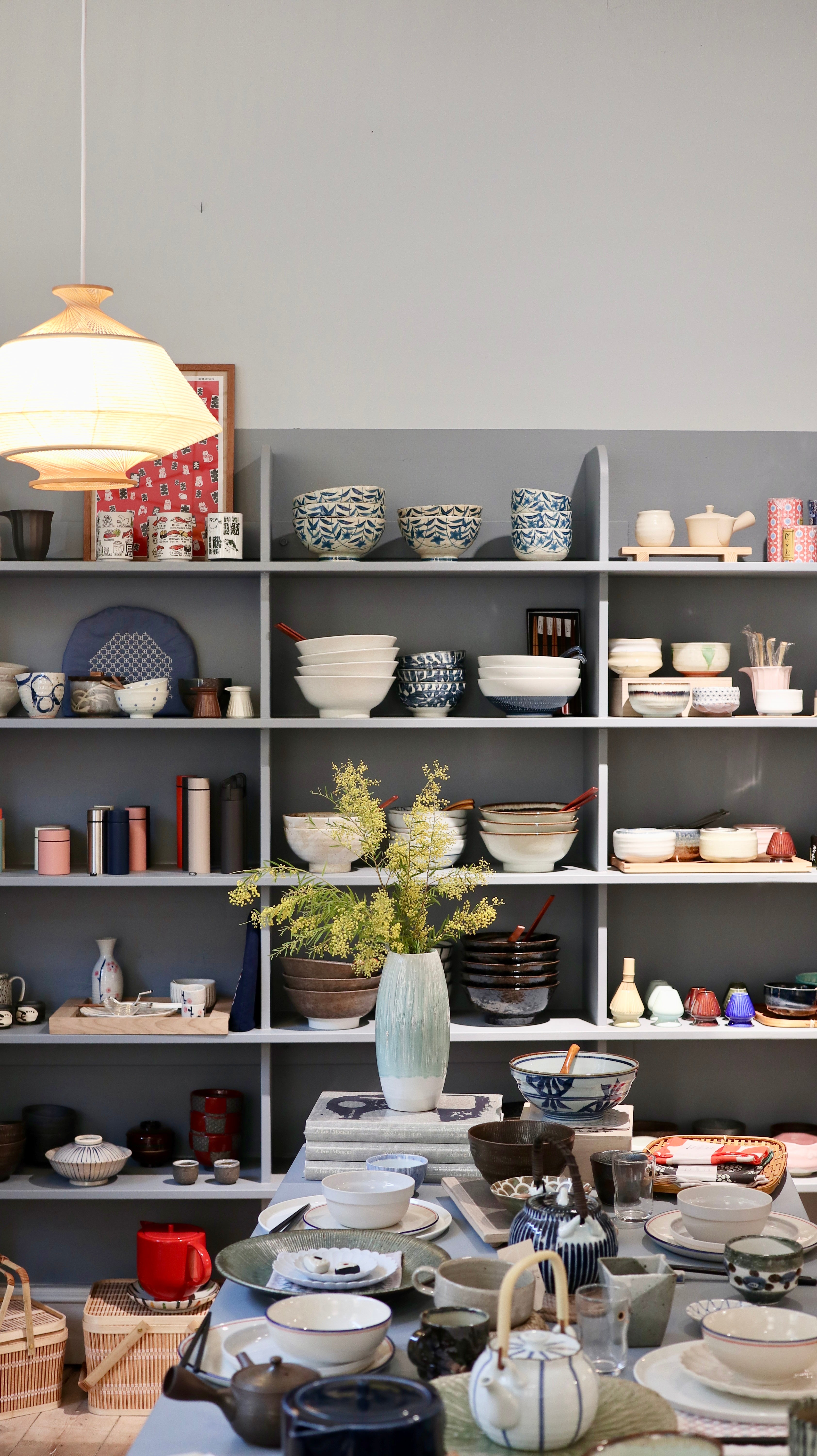 Vase - Large mint green with stripes