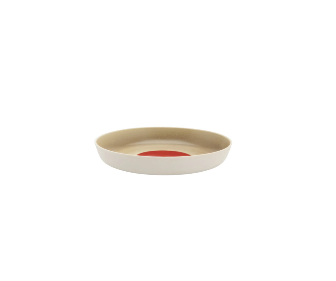 Arita - S&B Deep Plate Light Brown/Red 130