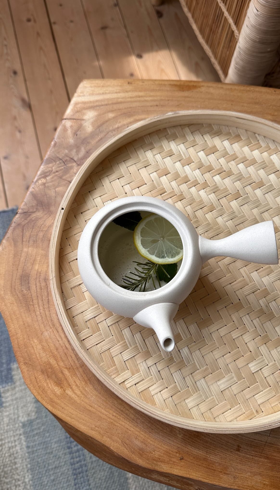 (Missing quantity, price) Small white teapot with matte surface