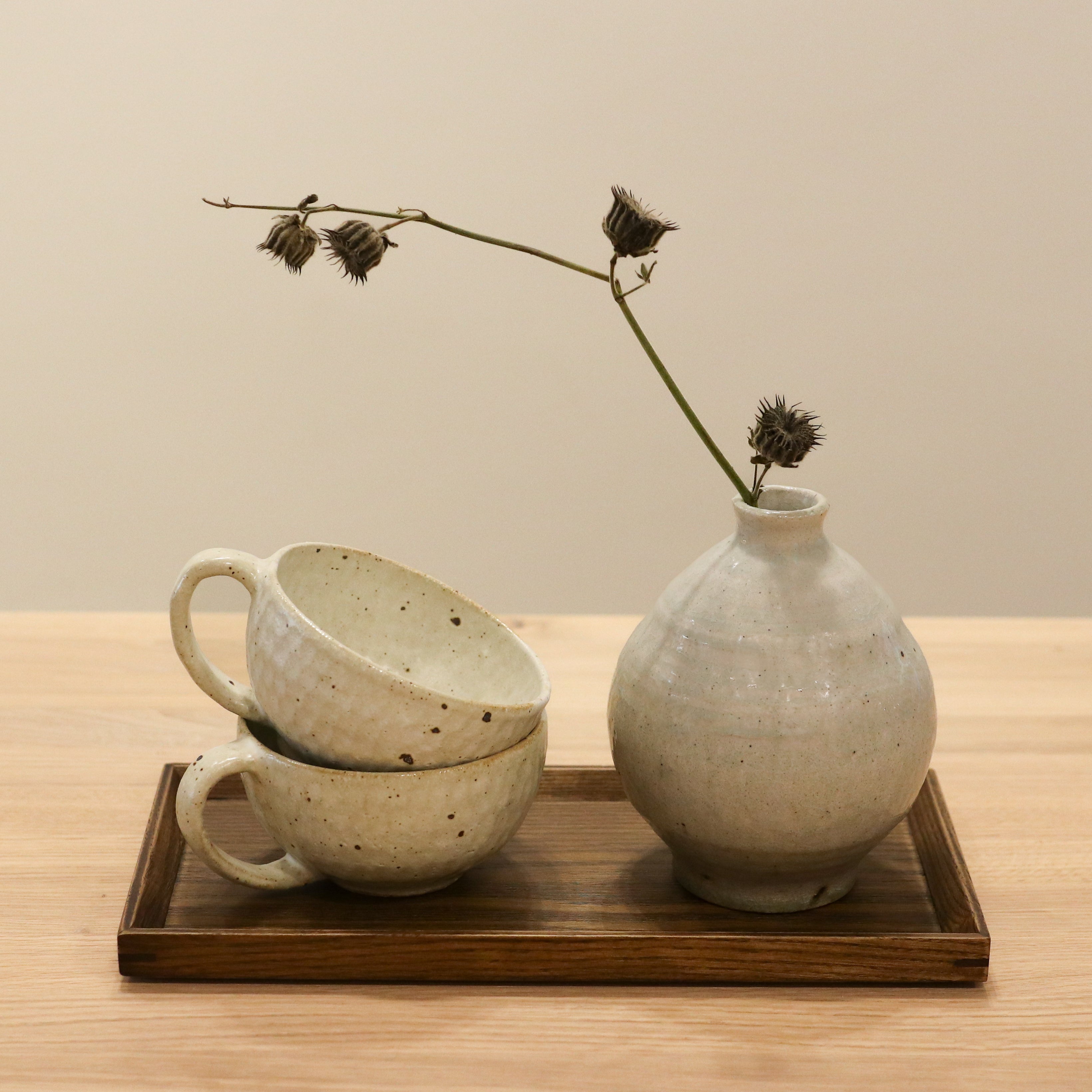 Håndlavet træbakke - Mørkebrun