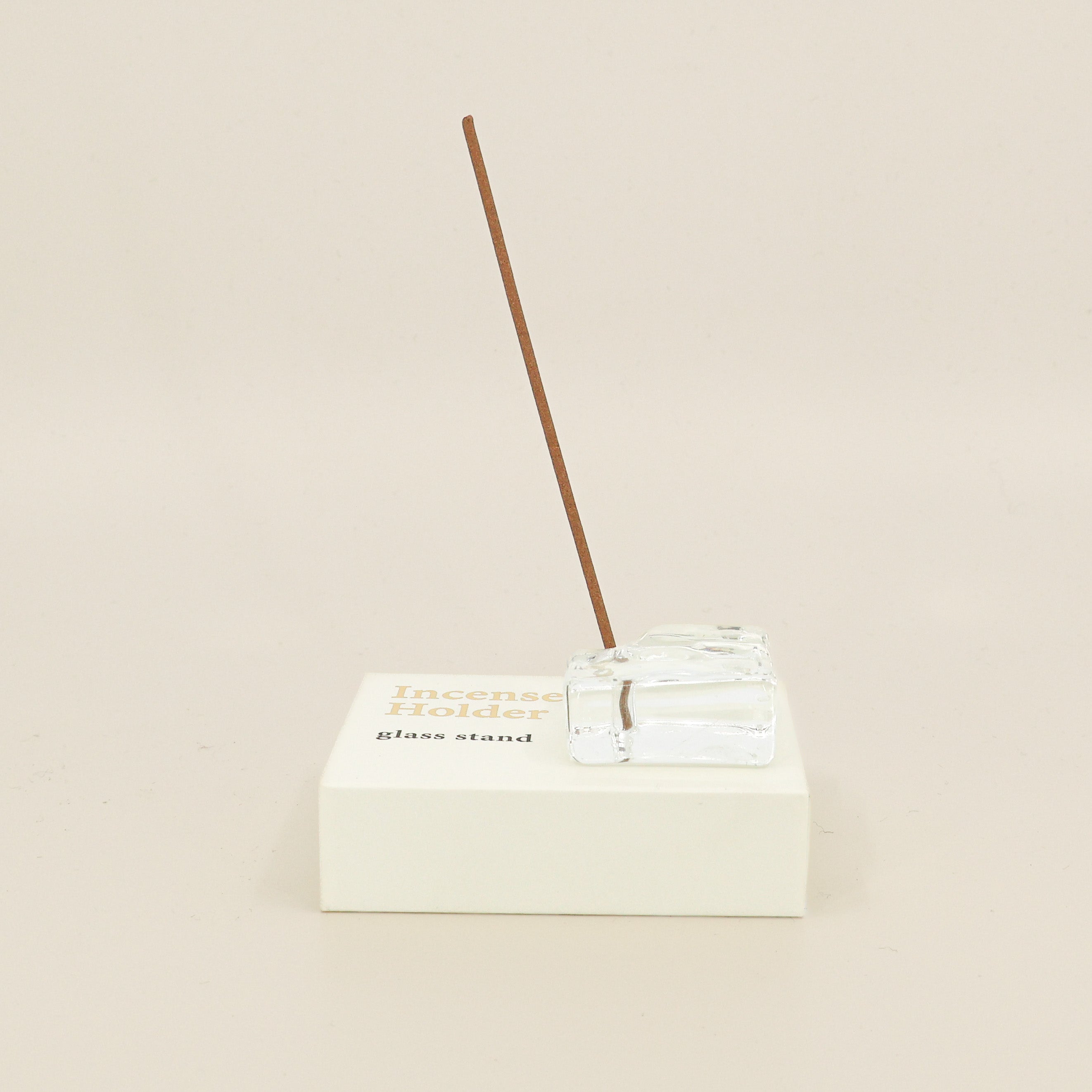 Clear glass incense holder