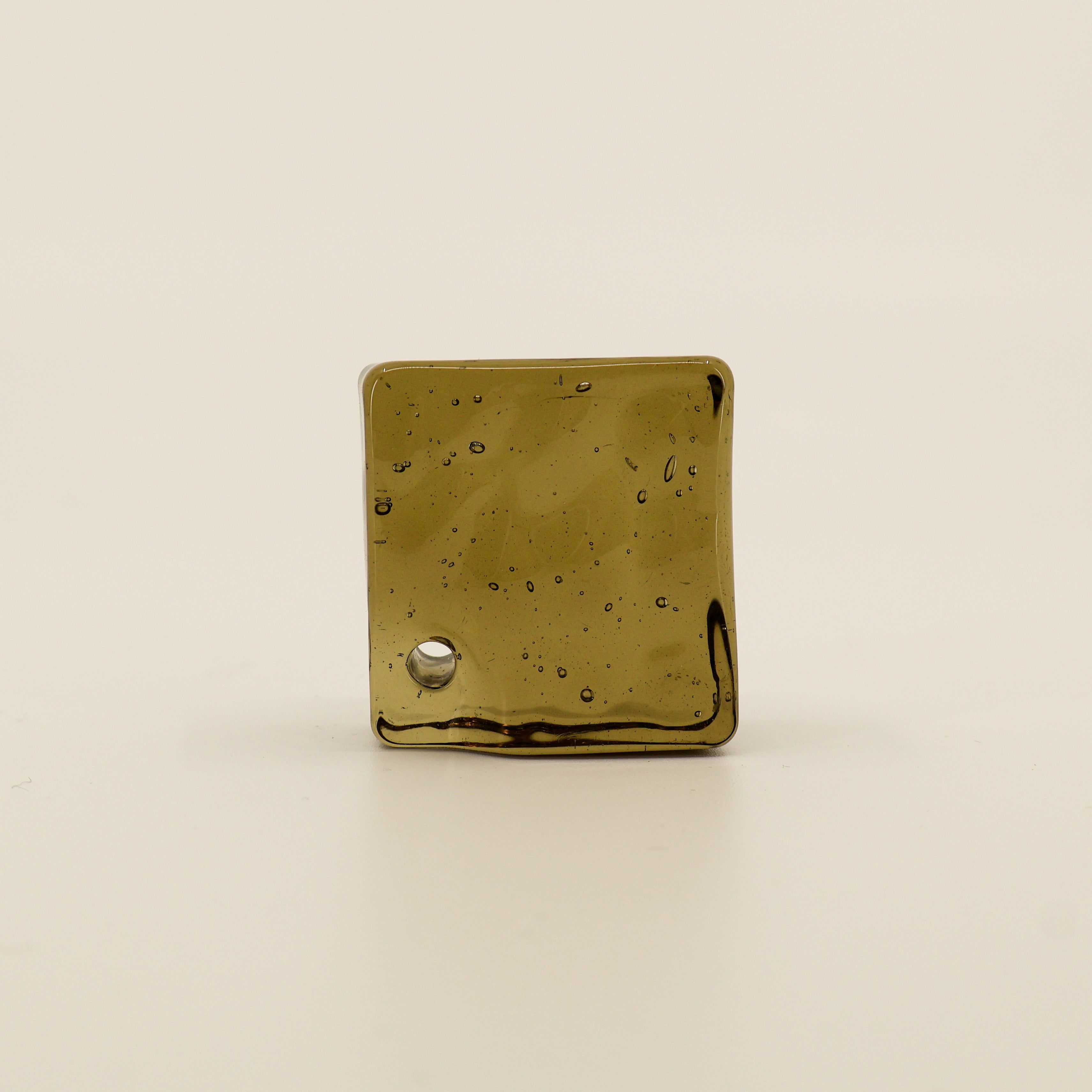 Brown glass incense holder