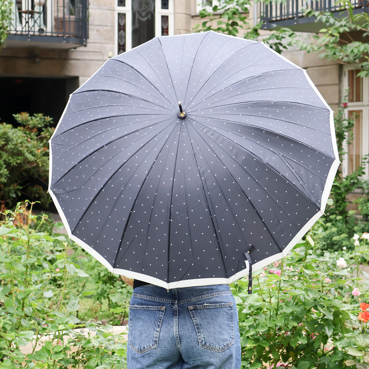 Polka dot umbrella - Brown or black