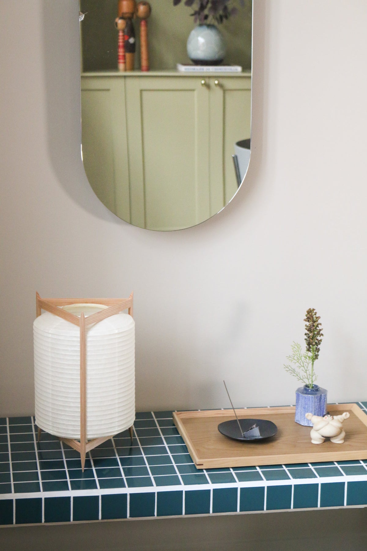 Trådløs LED lampe i rispapir