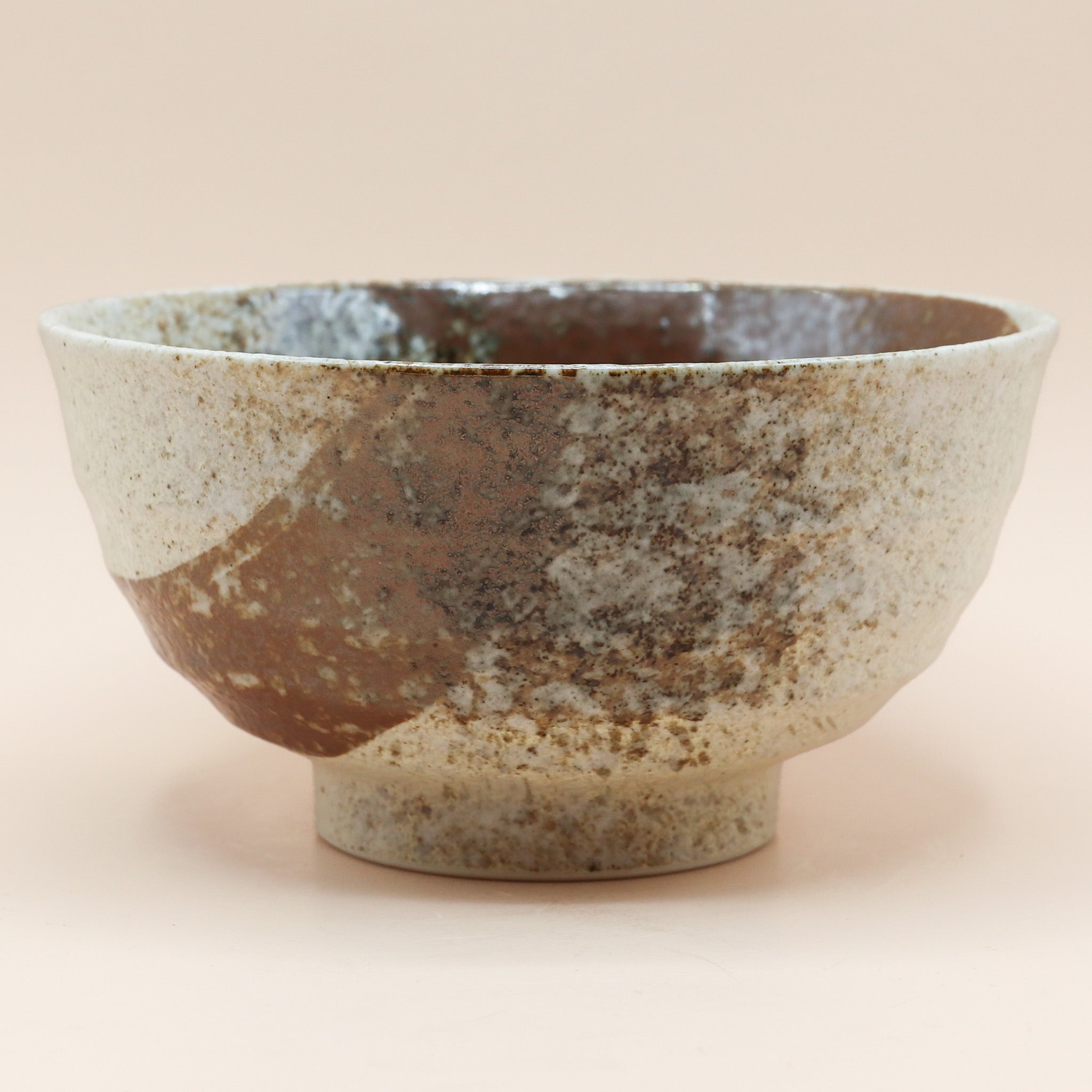 Brown brush stroke - Large noodle bowl Ø17