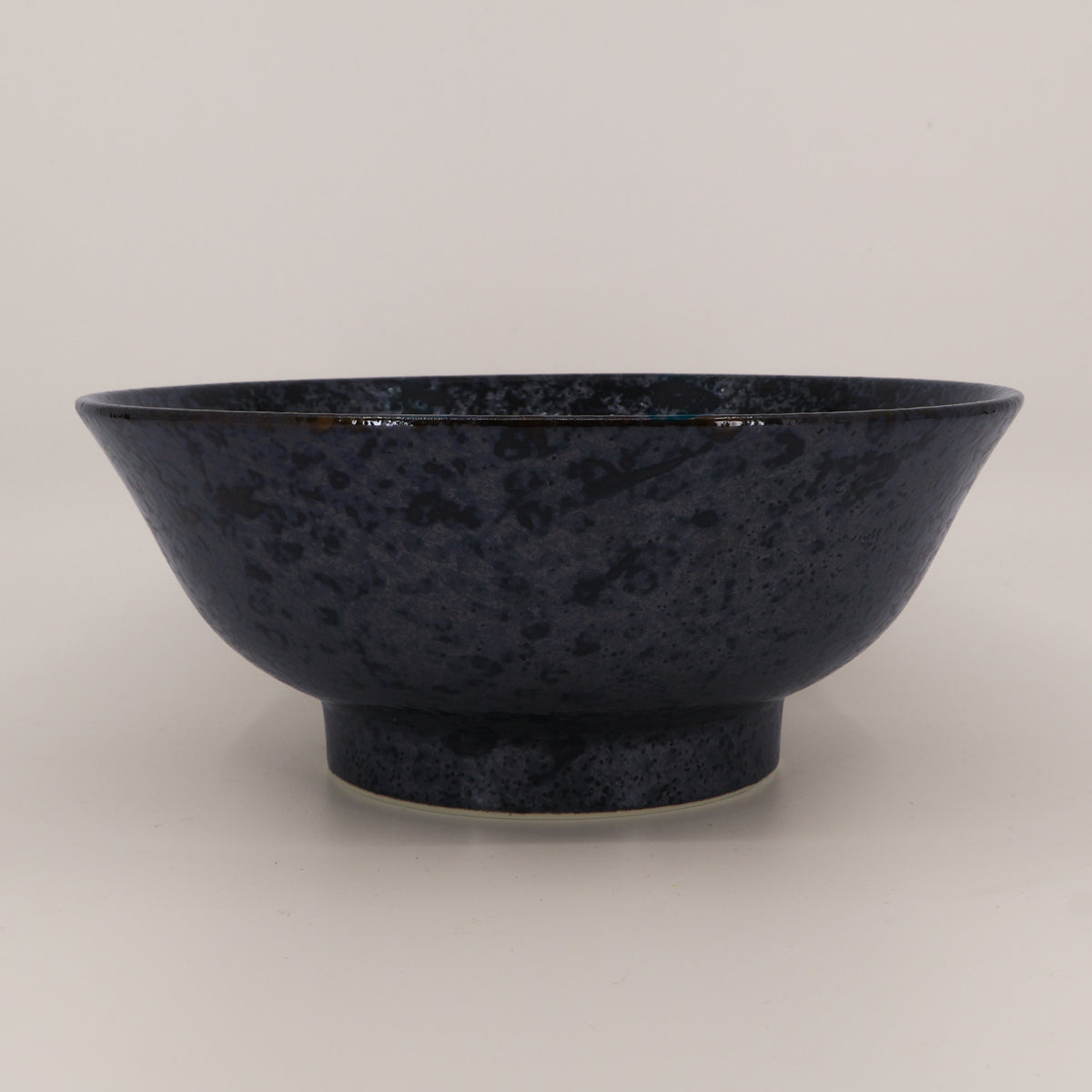 Ramen bowl with black and grey ombre glaze