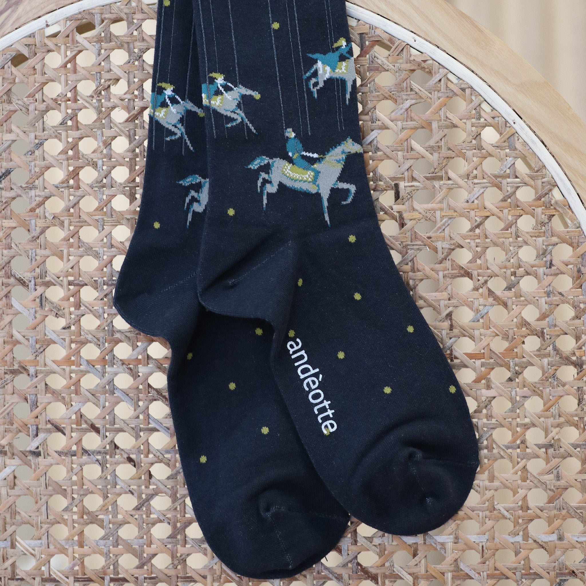 andè knæstrømper - med hest (flere varianter)