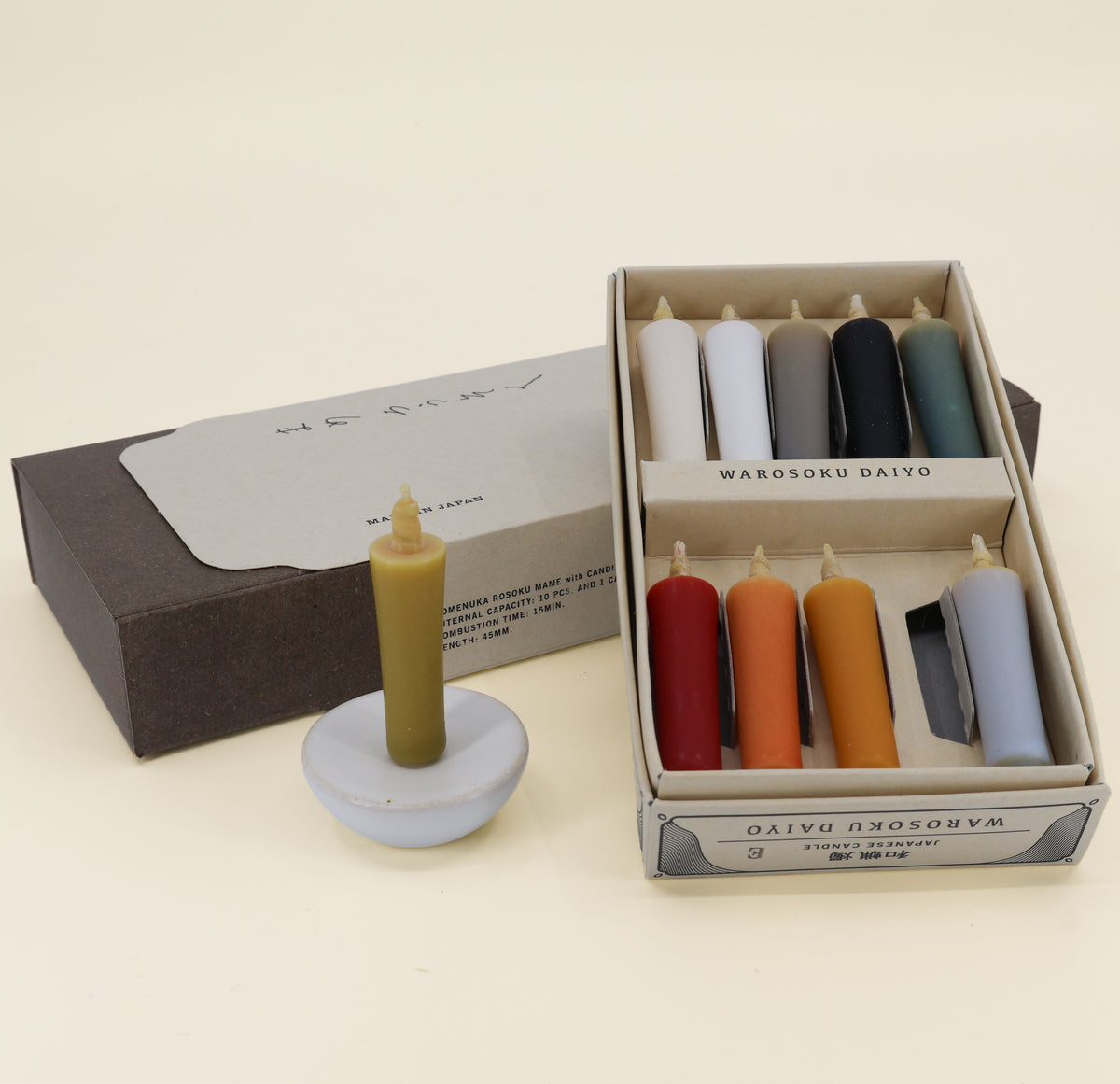 Daiyo Risvoks lys - hvid holder