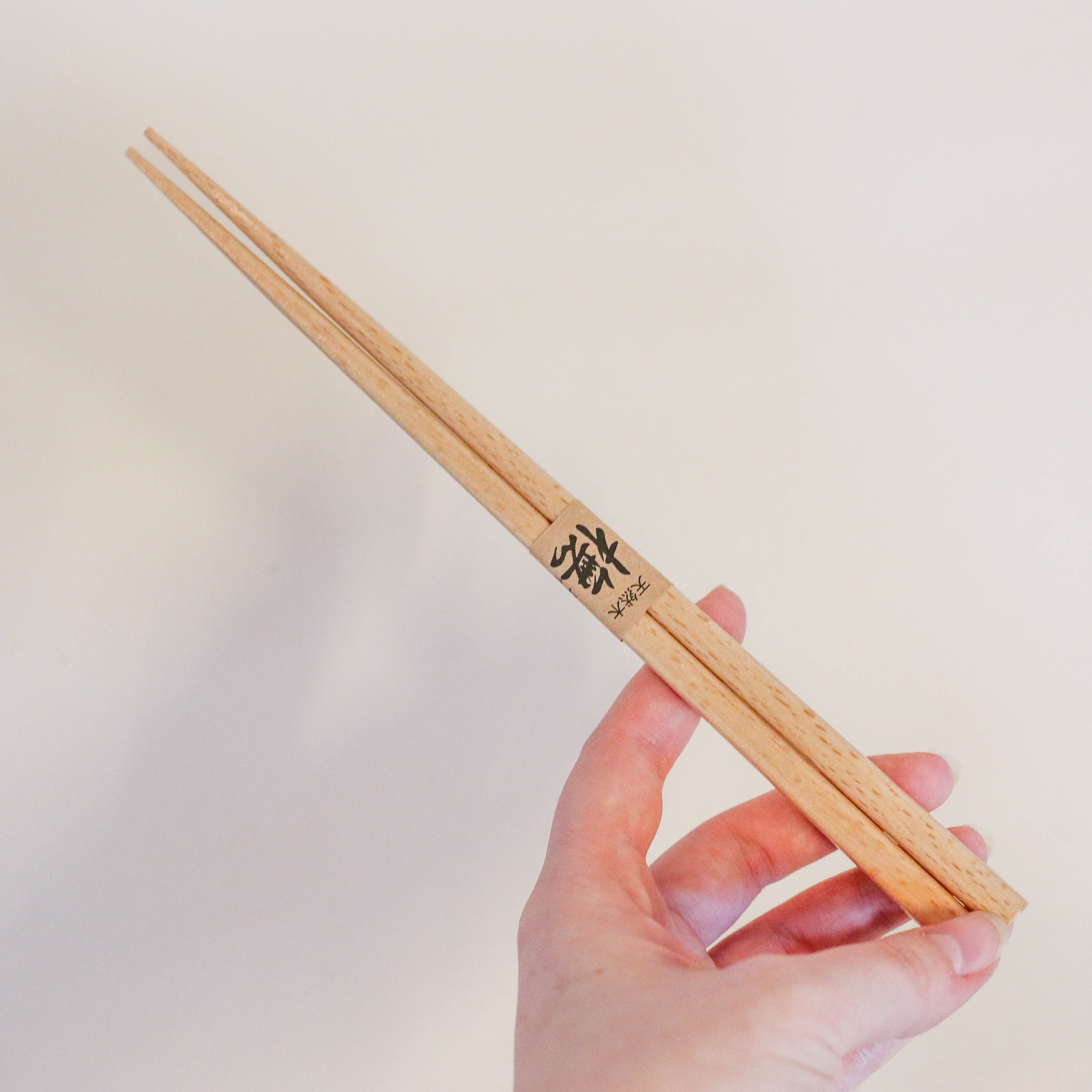 Square chopsticks in light wood