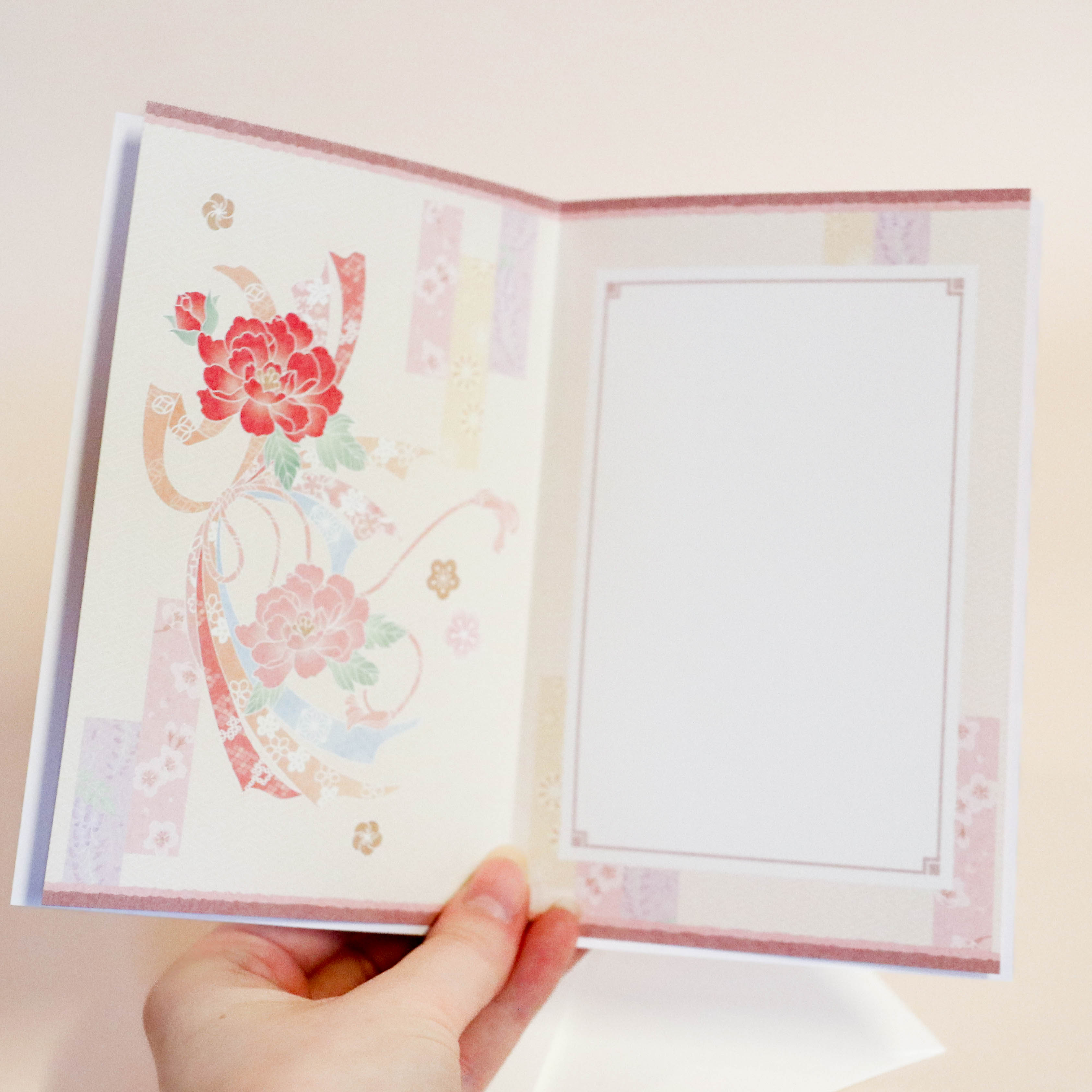 Birthday card with paper cutouts and gold details (Several variants)