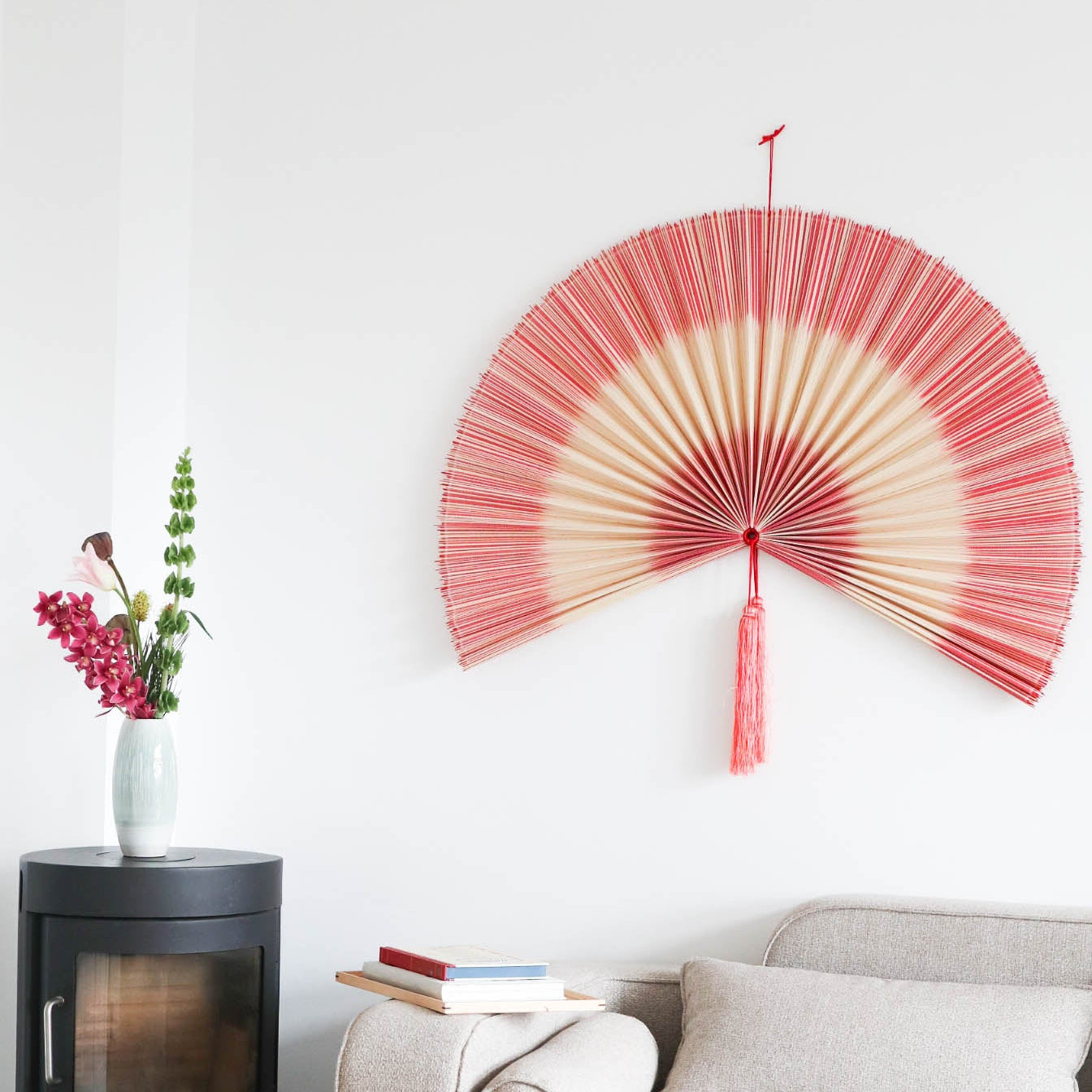 Yume fan - Natural and pink