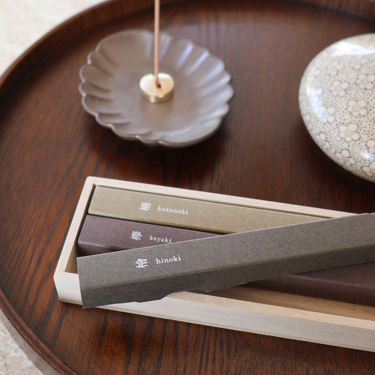 Japanese Incense 3-pack: Hinoki, Keyaki, and Kusunoki
